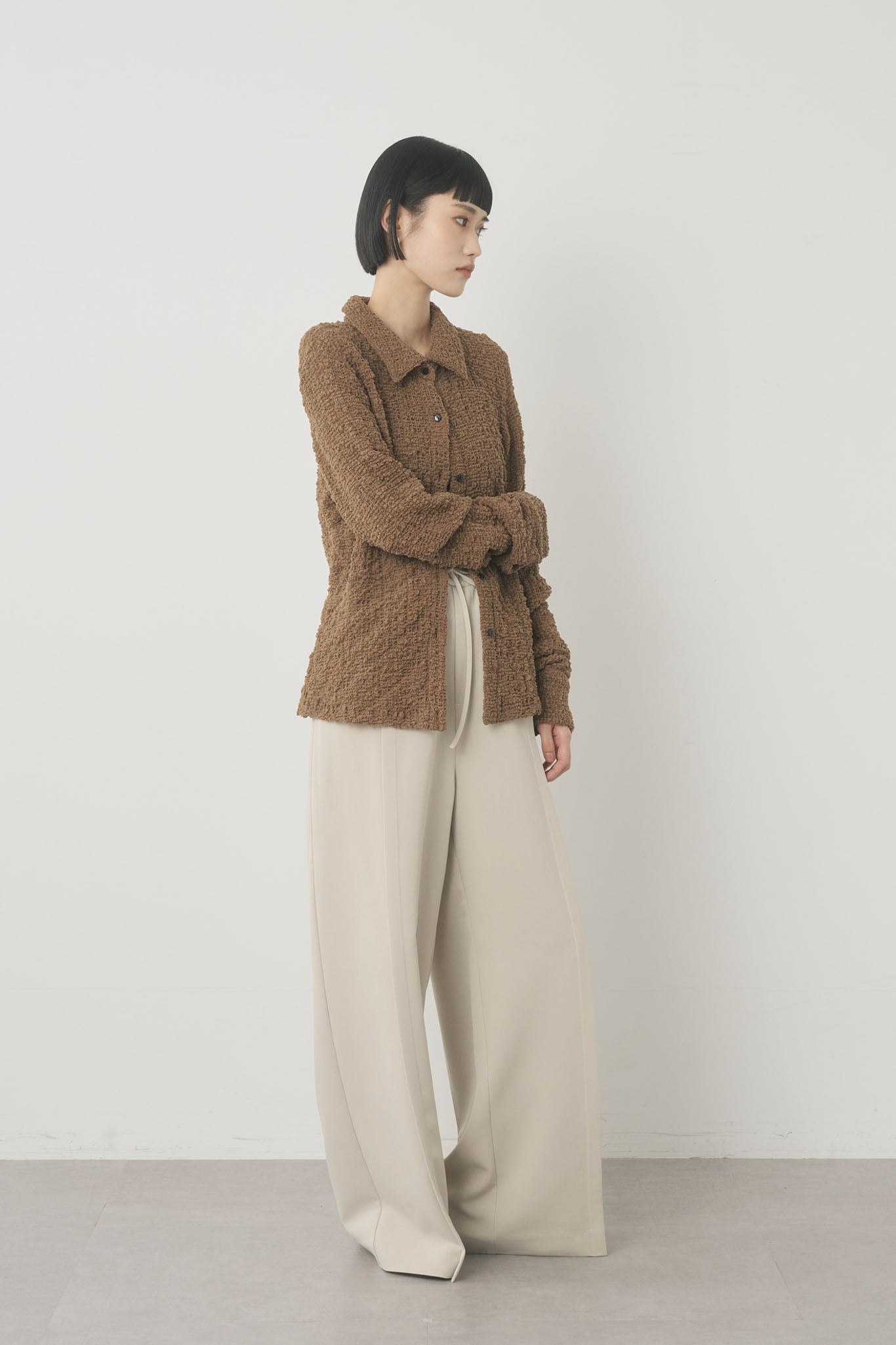 カットレースシアシャツ