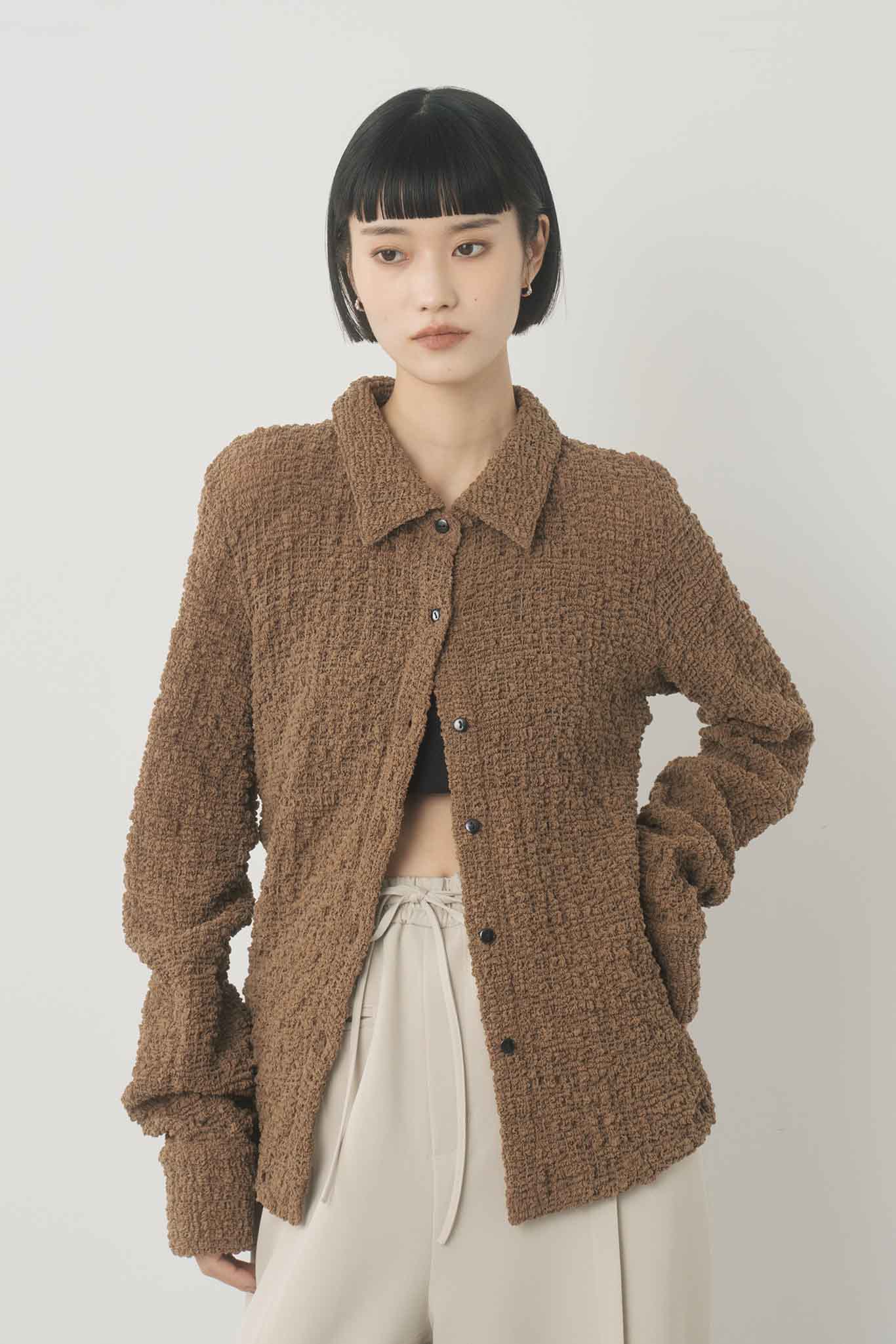 カットレースシアシャツ