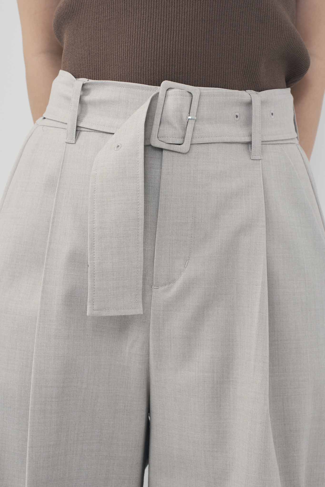 ベルトセットタックパンツ