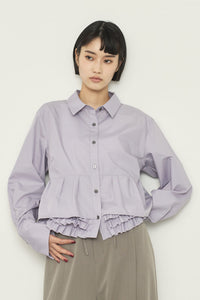 ギャザーヘムフリルシャツ