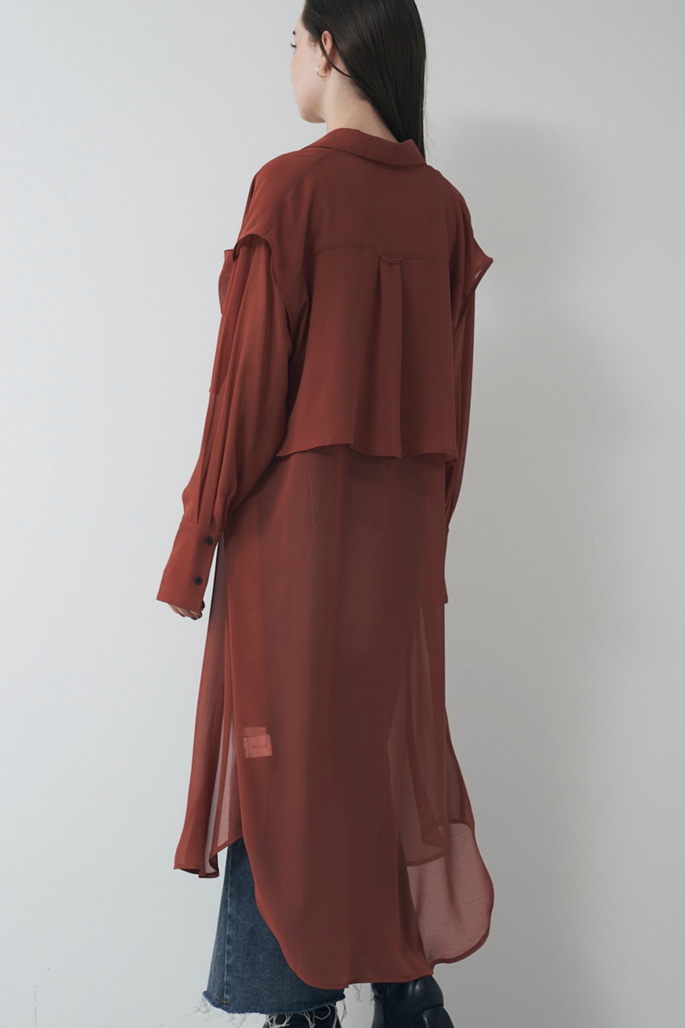 シアレイヤードシャツチュニック