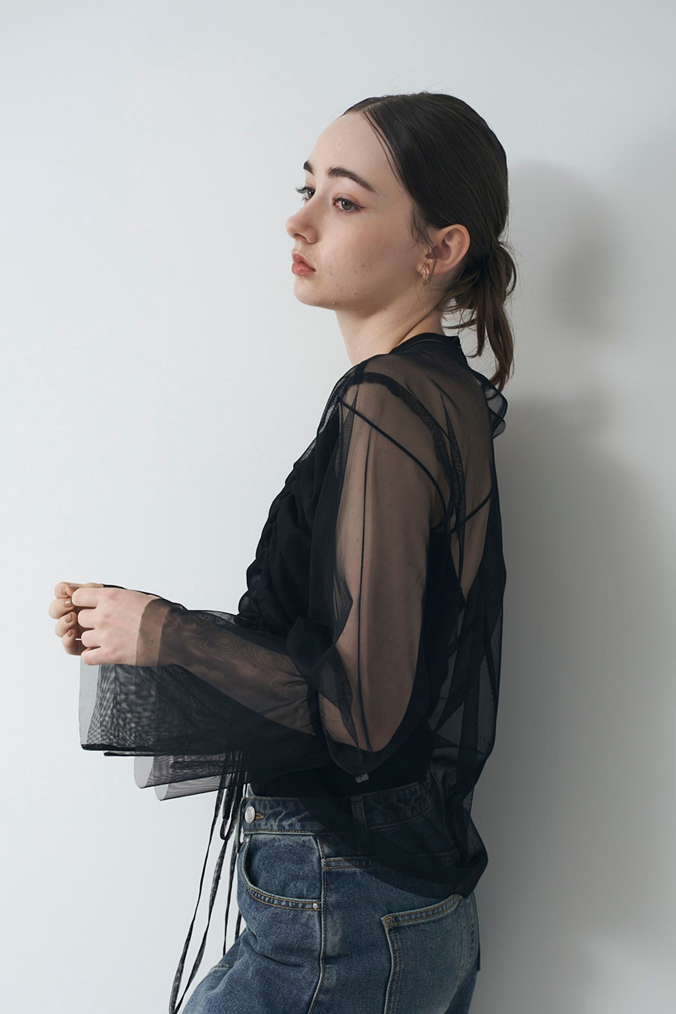 シアーチュールギャザートップス