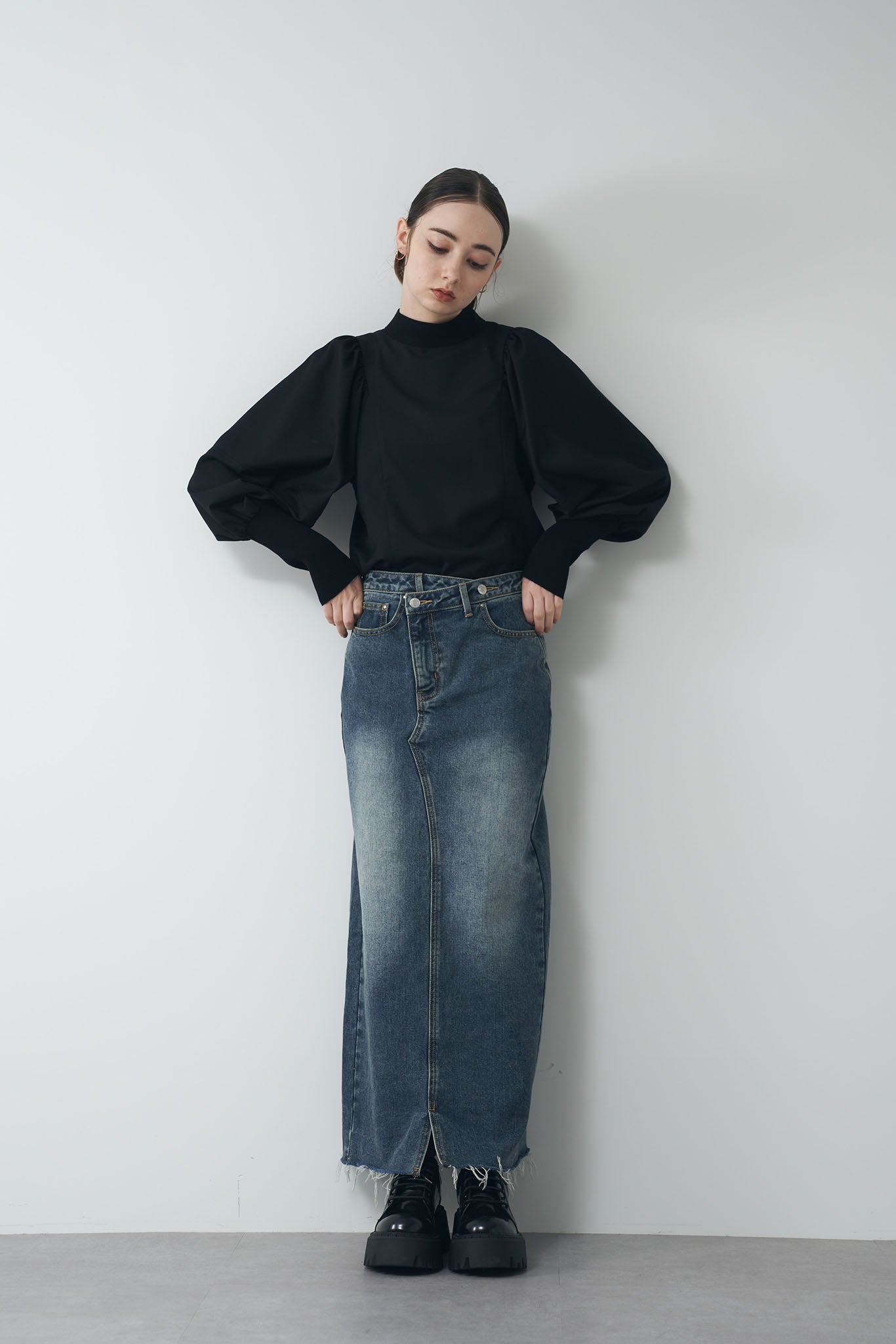 Saxony volume sleeve top