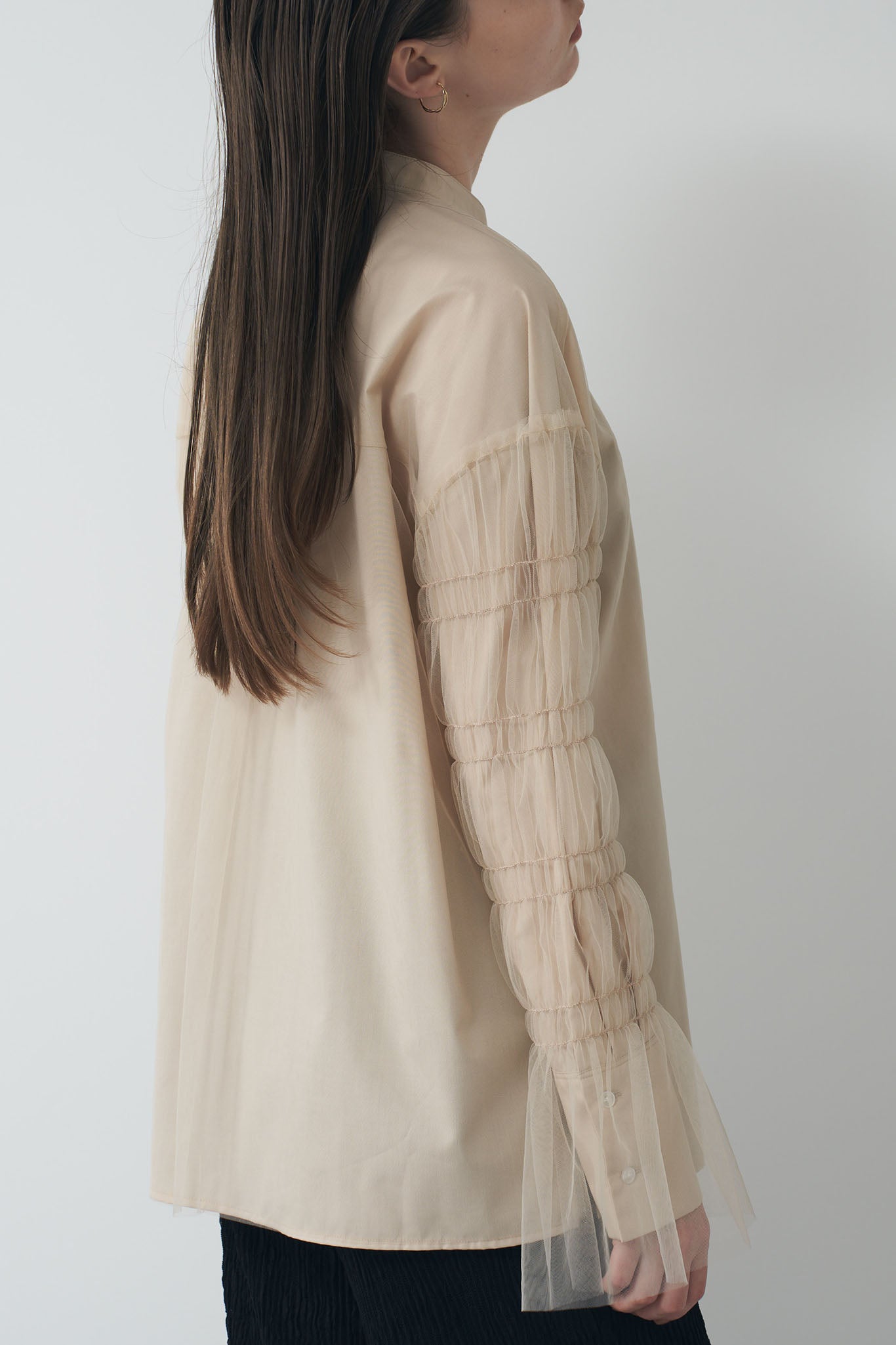Tulle layered shirt