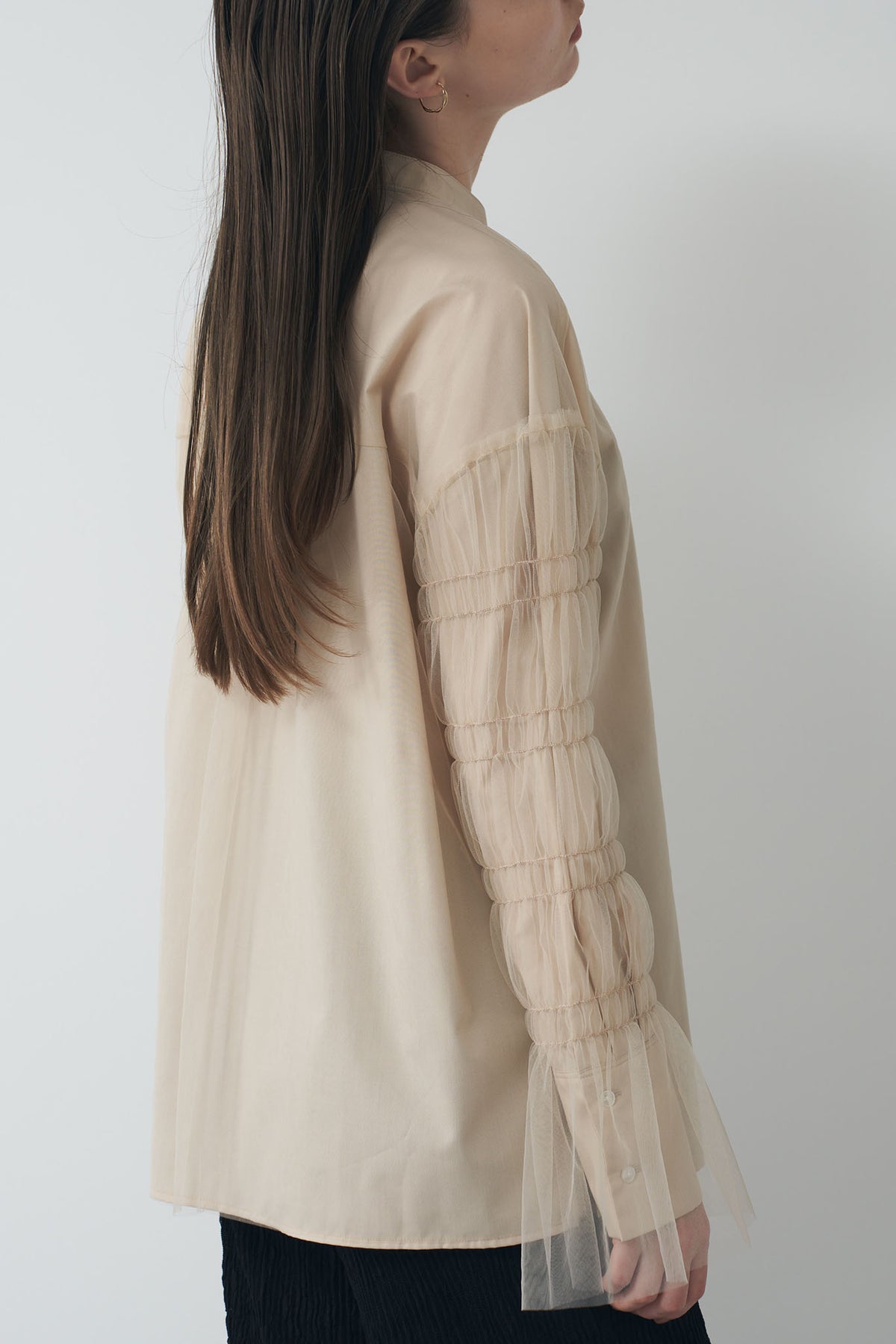 Tulle layered shirt