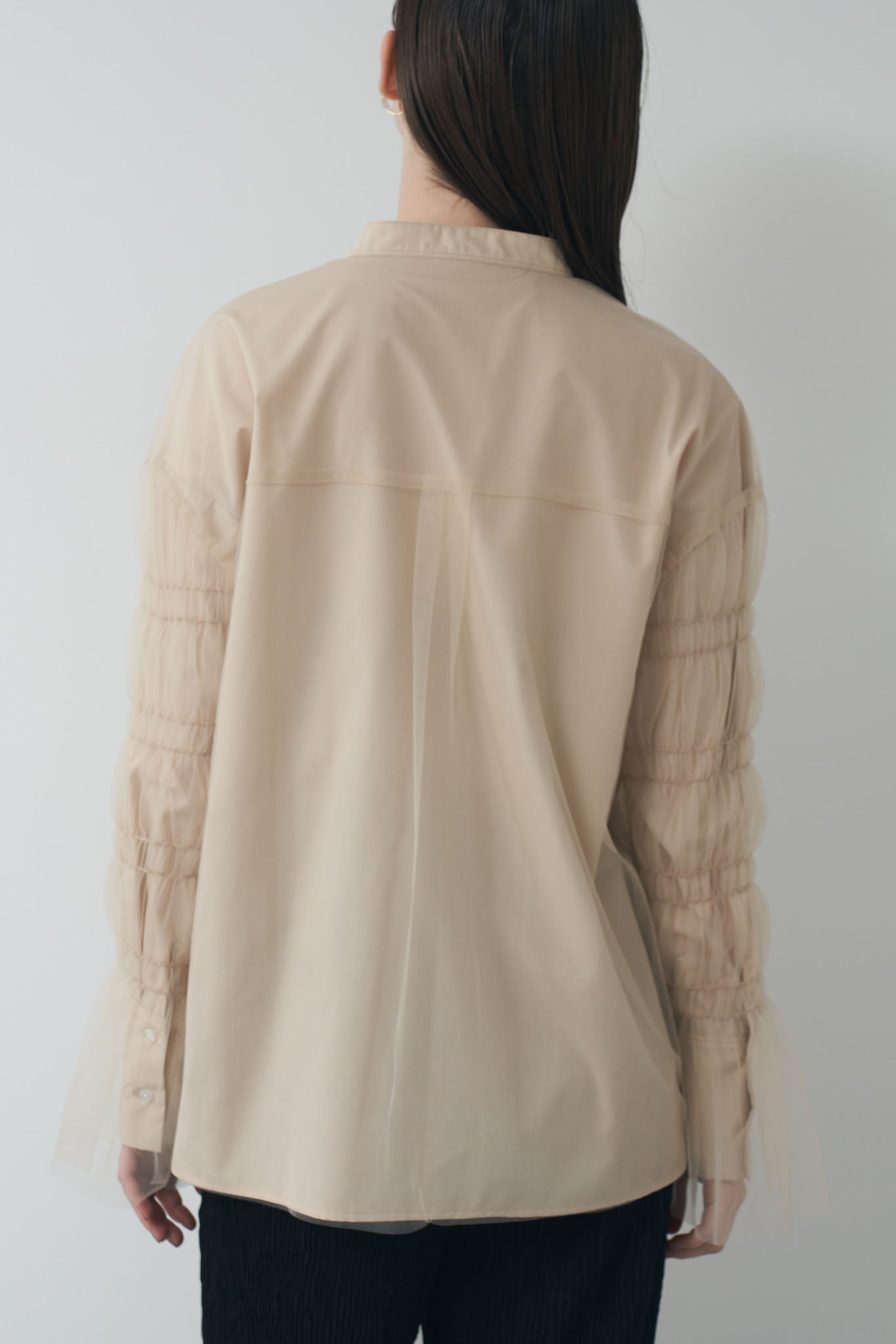 Tulle layered shirt
