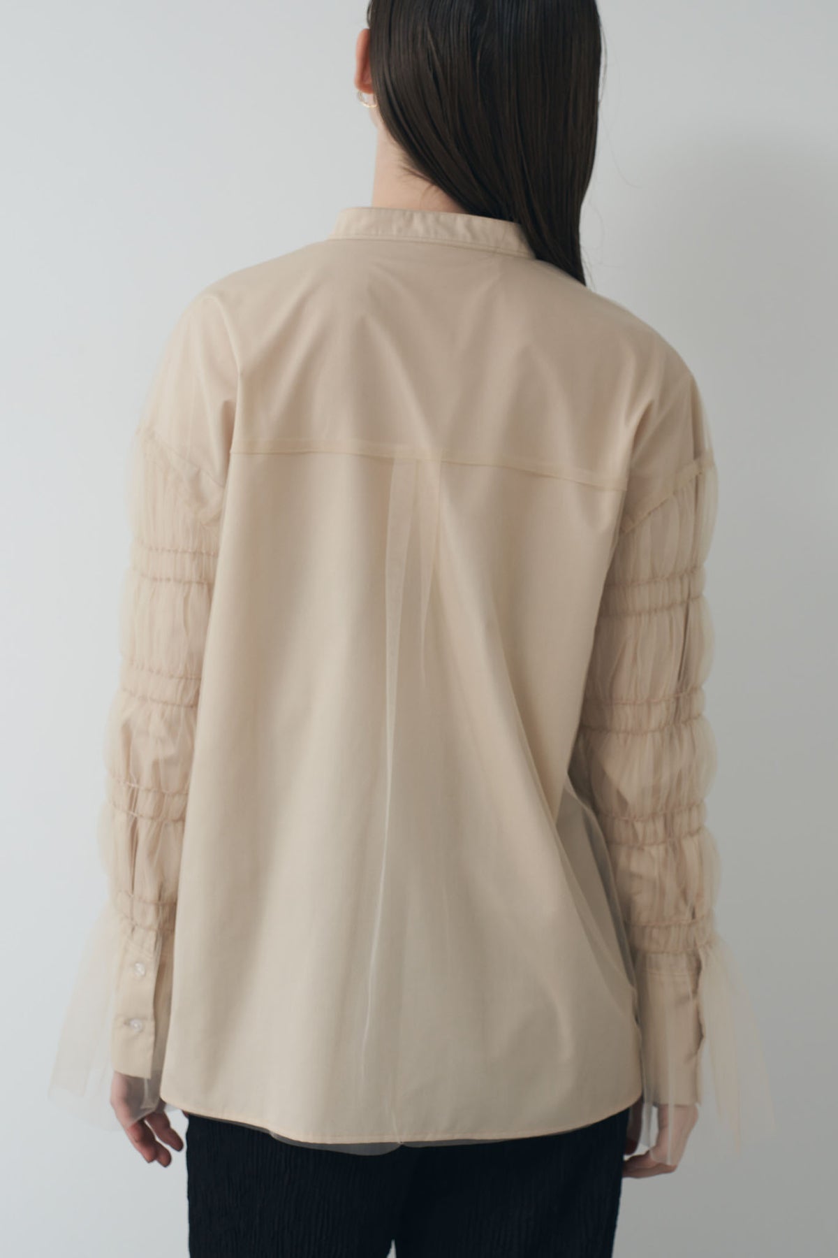 Tulle layered shirt