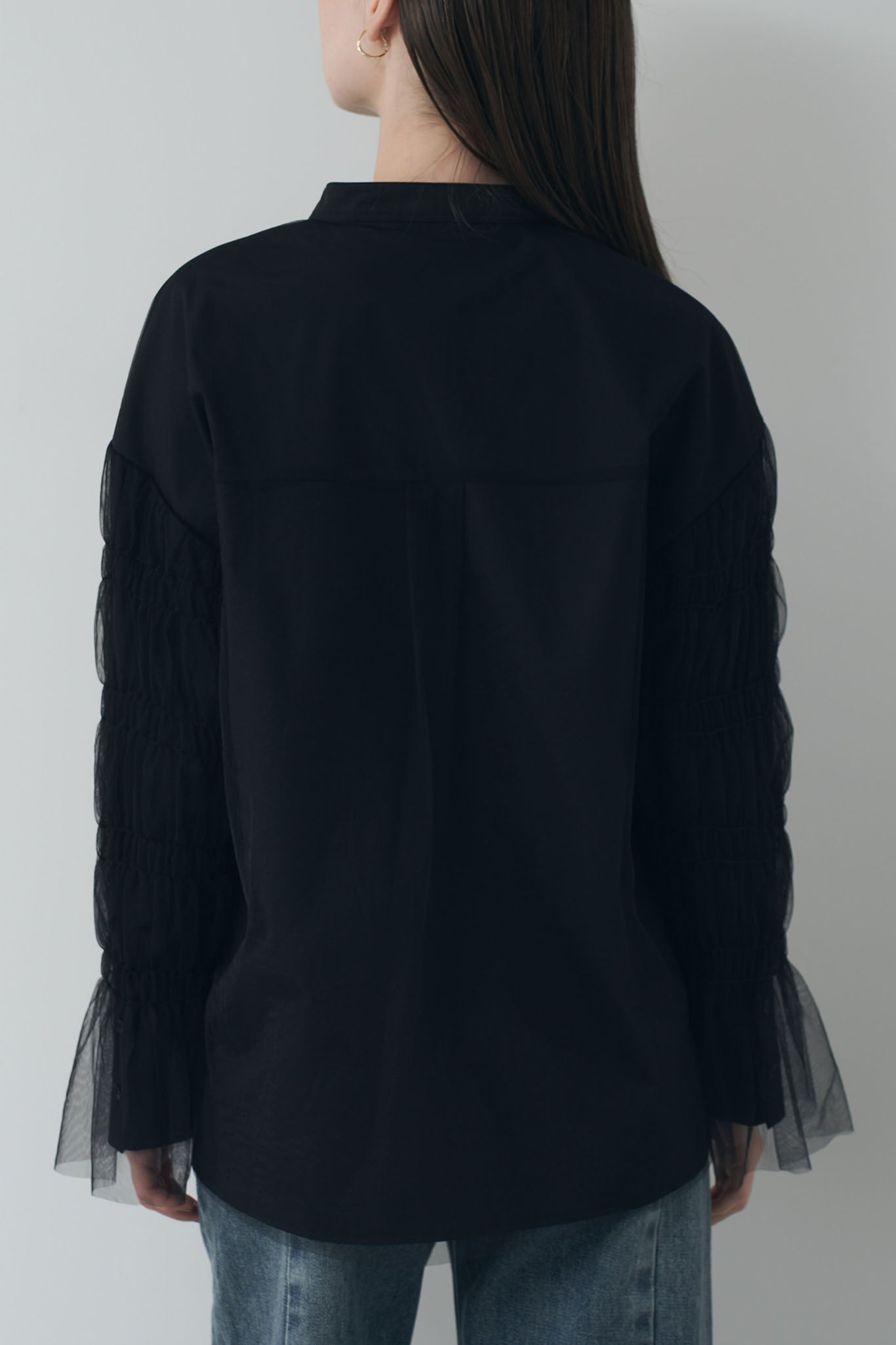 Tulle layered shirt