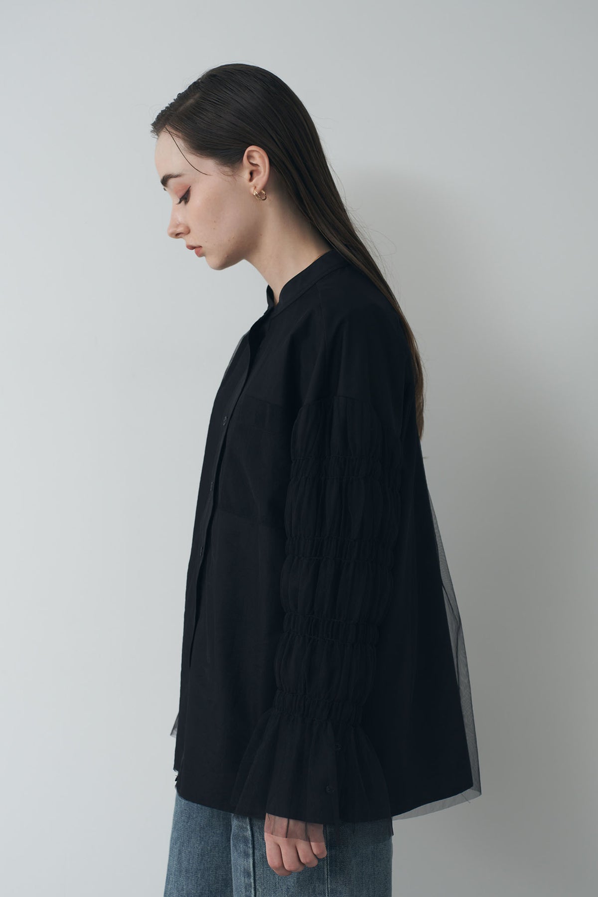 Tulle layered shirt