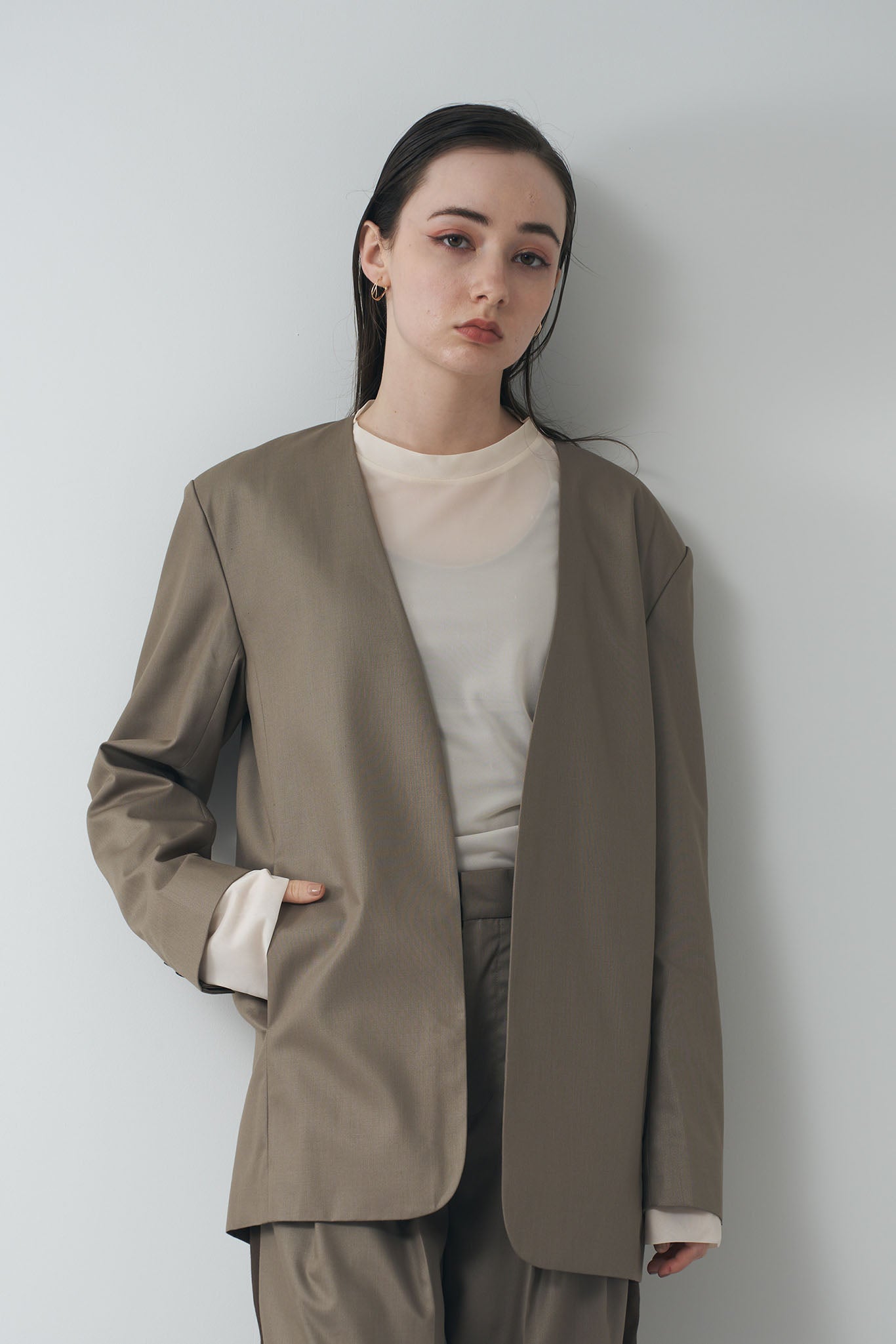 TR Collarless Jacket