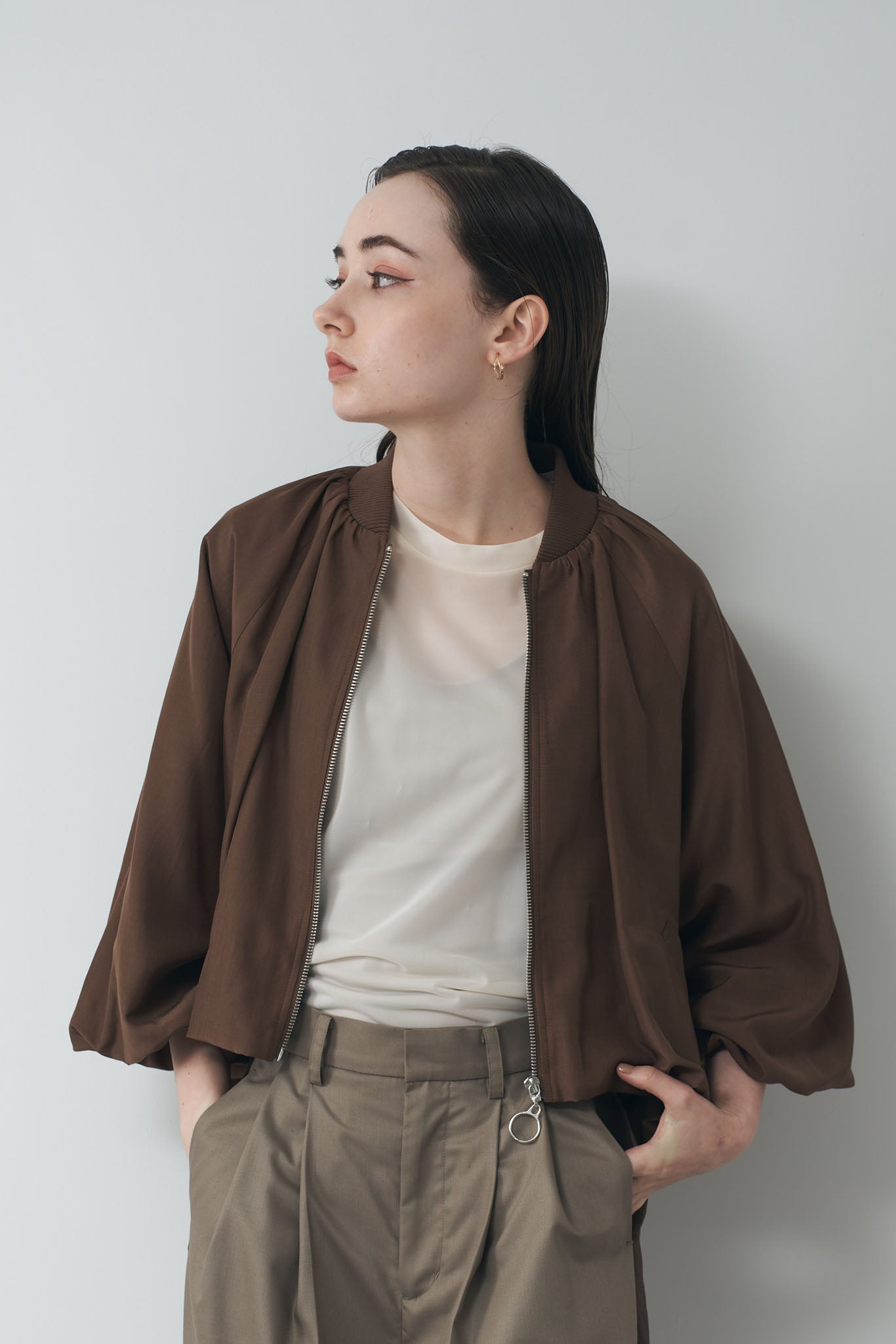 バルーンヘムジップブルゾン