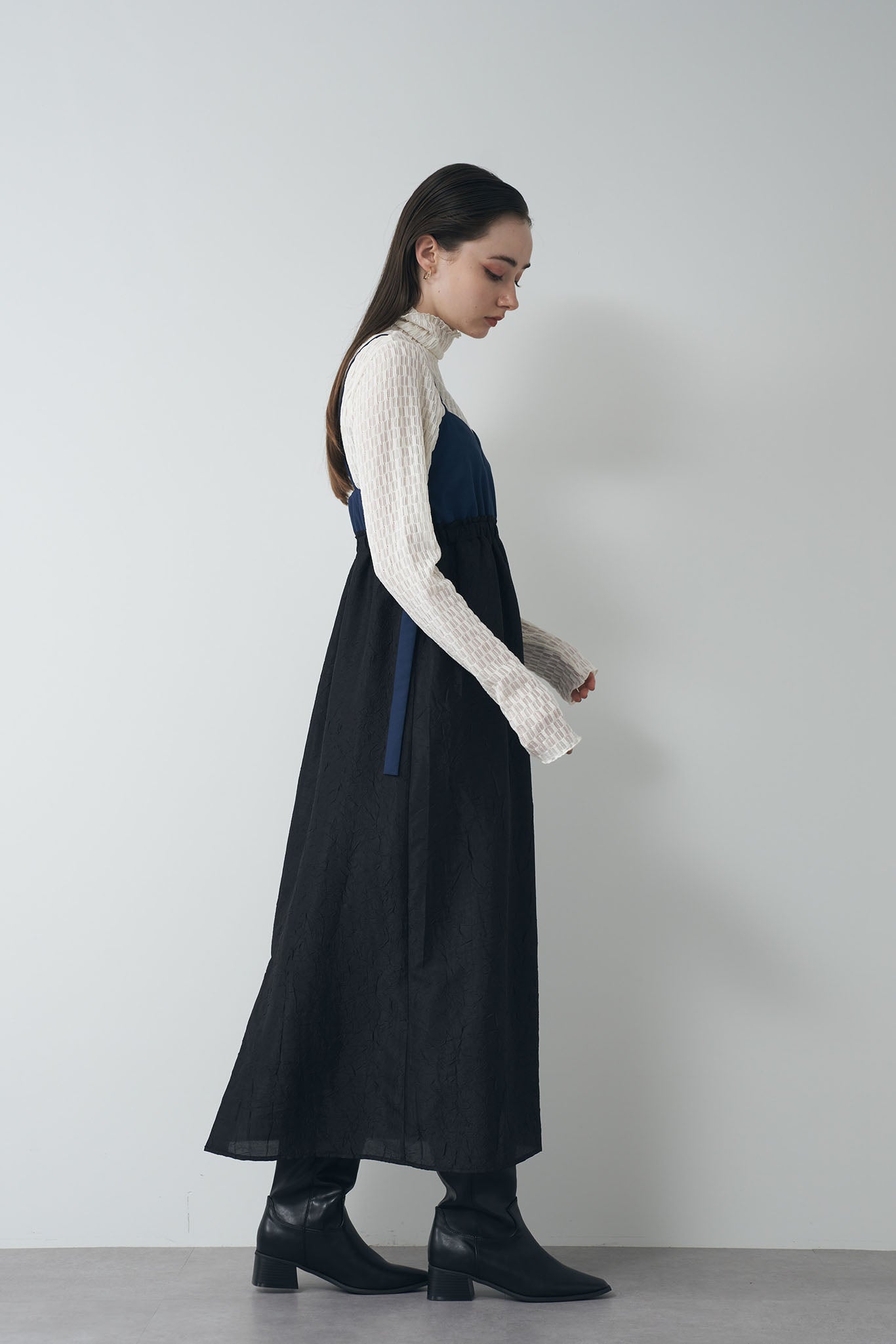 Jacquard combination camisole dress