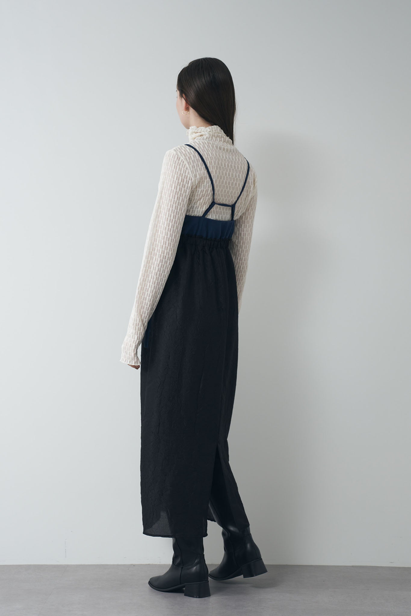 Jacquard combination camisole dress