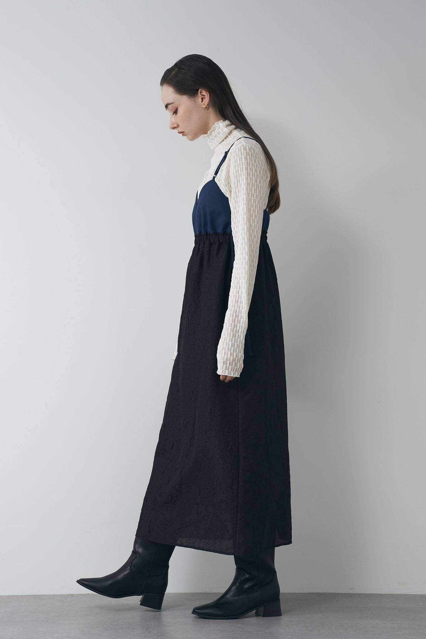 Jacquard combination camisole dress