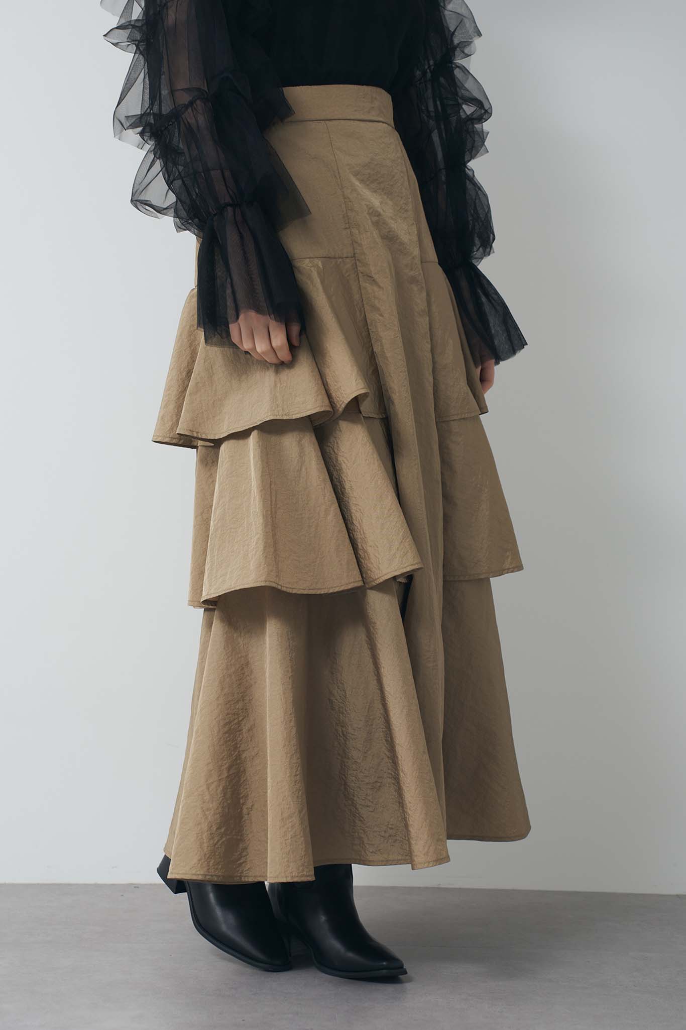 ワッシャーティアードスカート