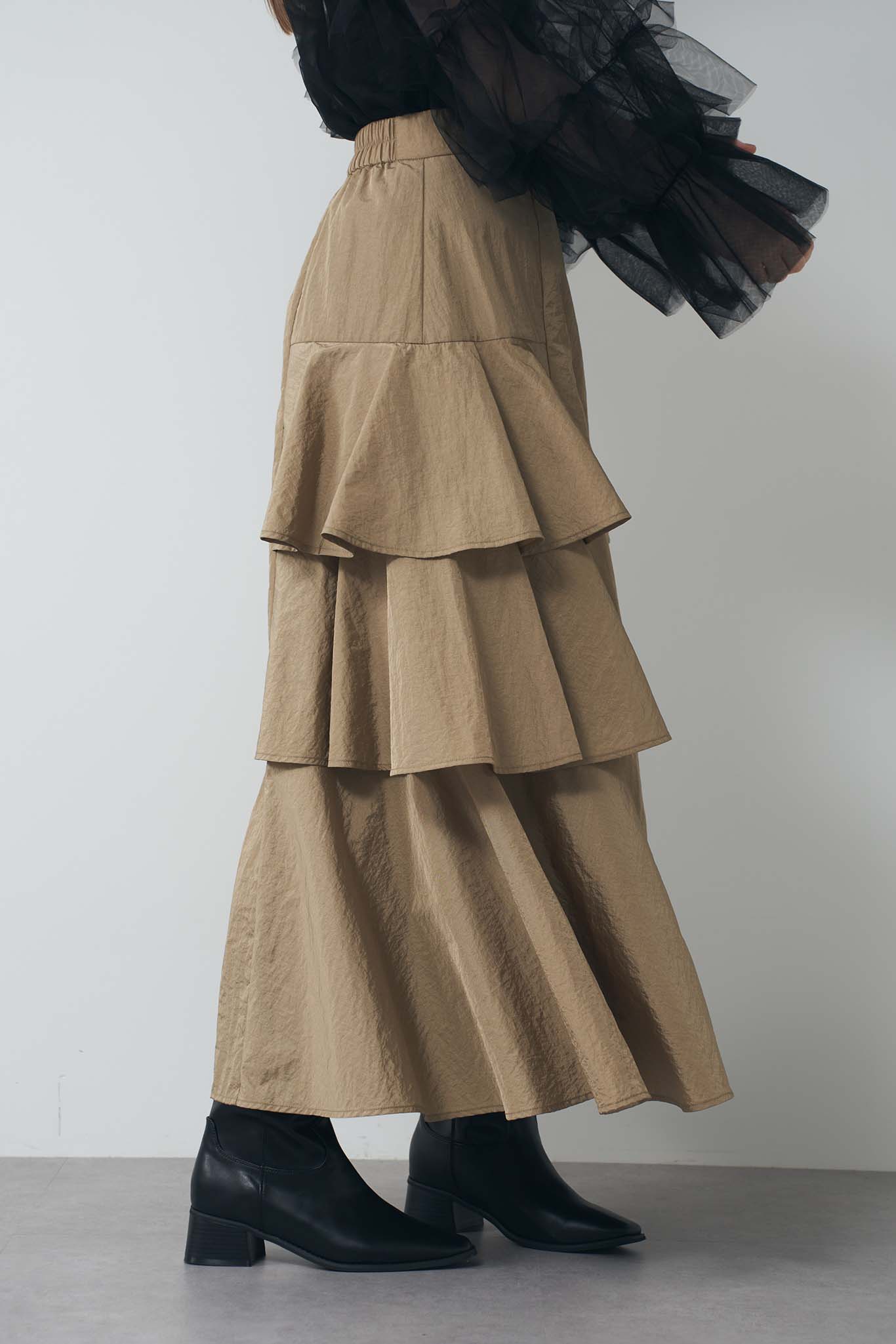 ワッシャーティアードスカート