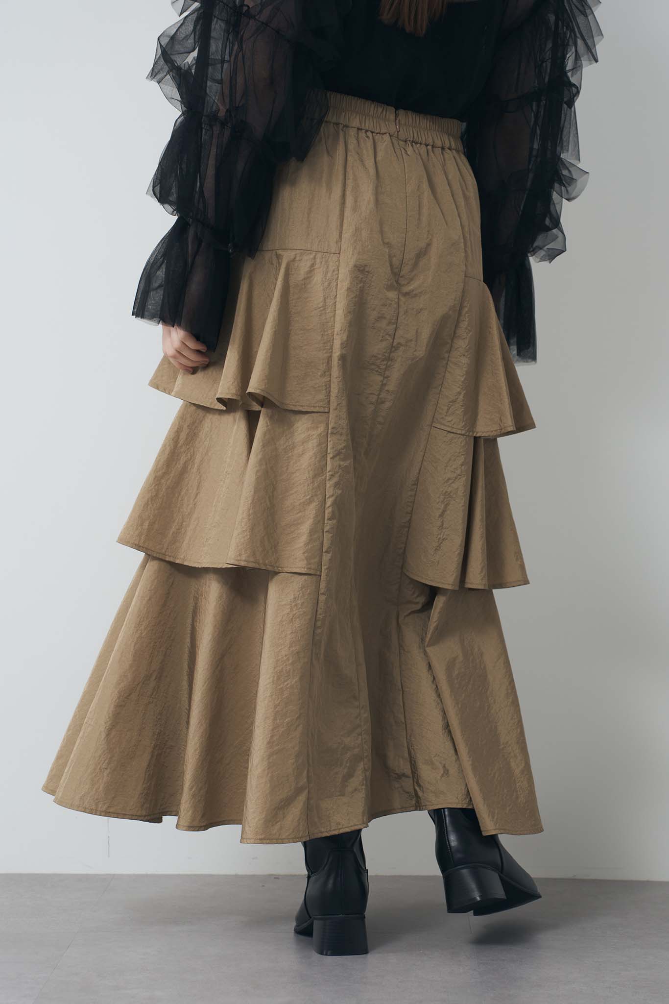 ワッシャーティアードスカート