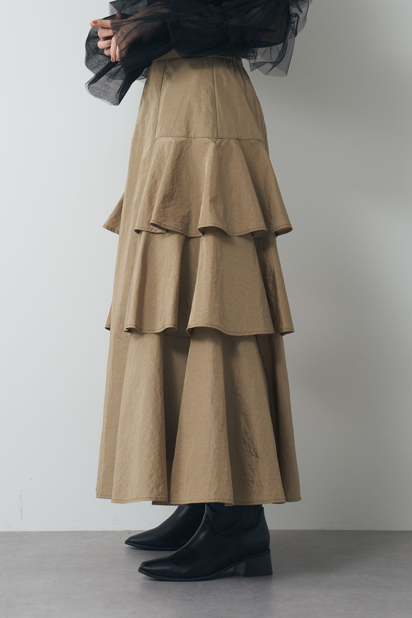 ワッシャーティアードスカート