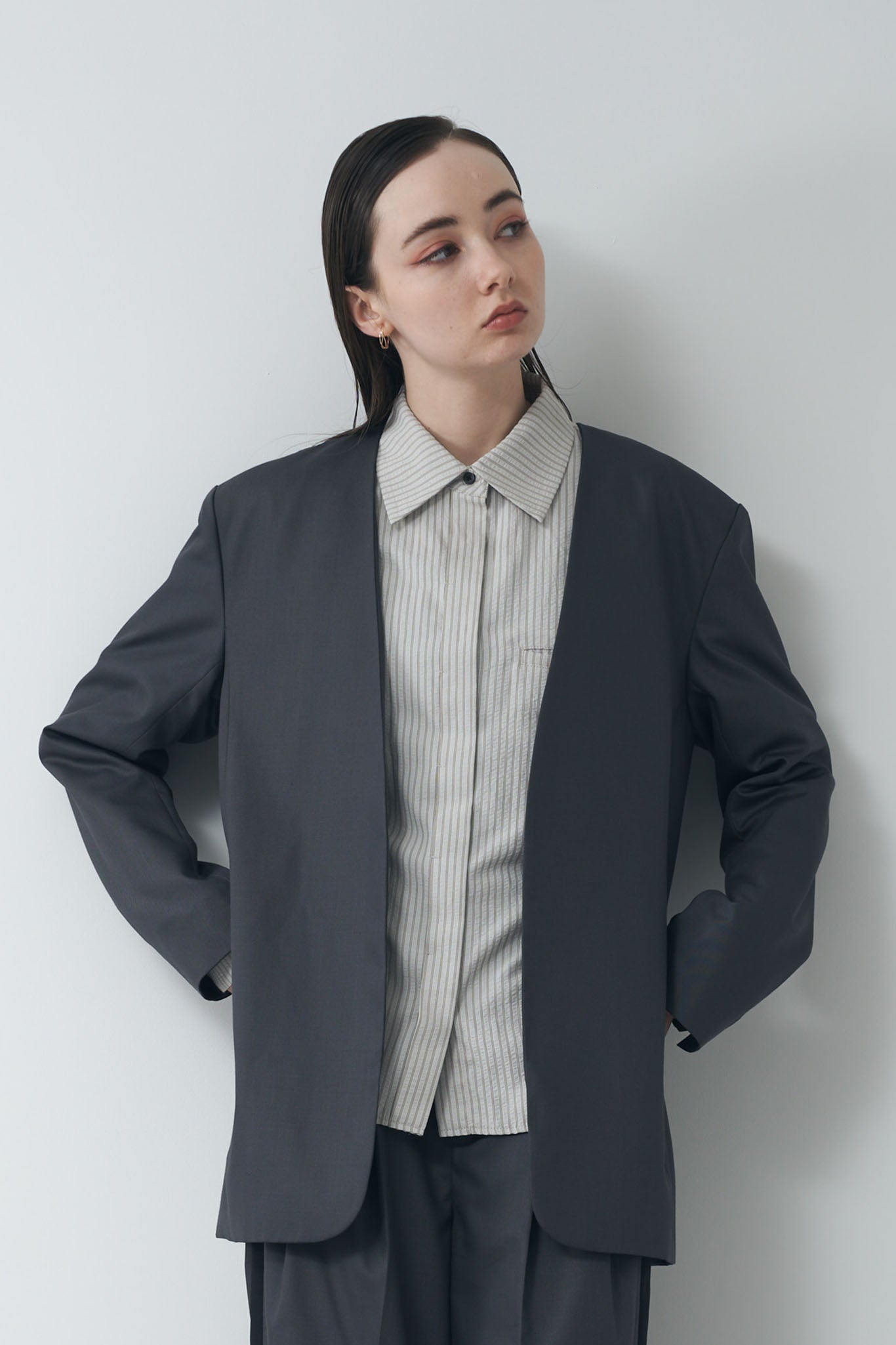TR Collarless Jacket