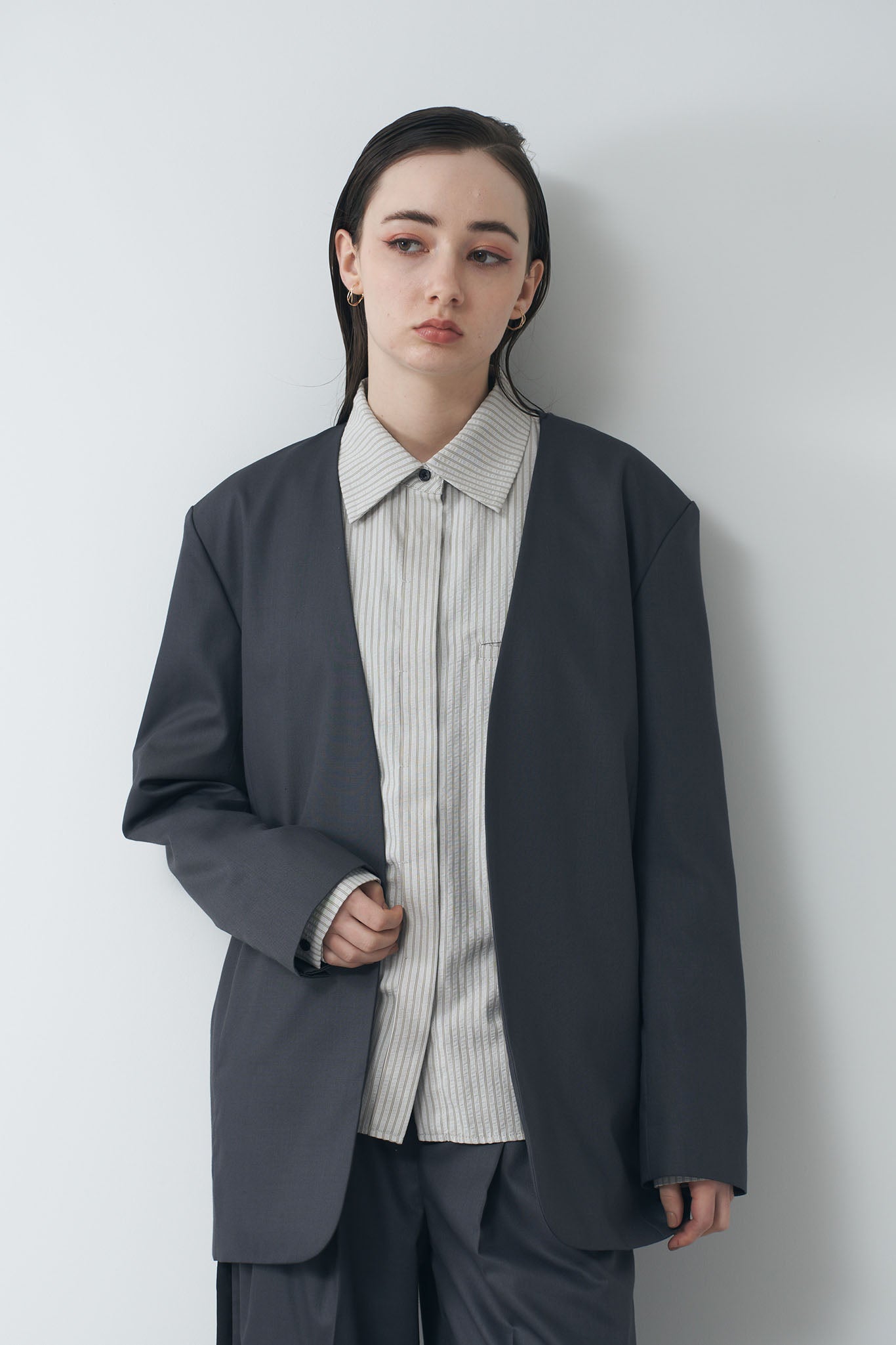 TR Collarless Jacket