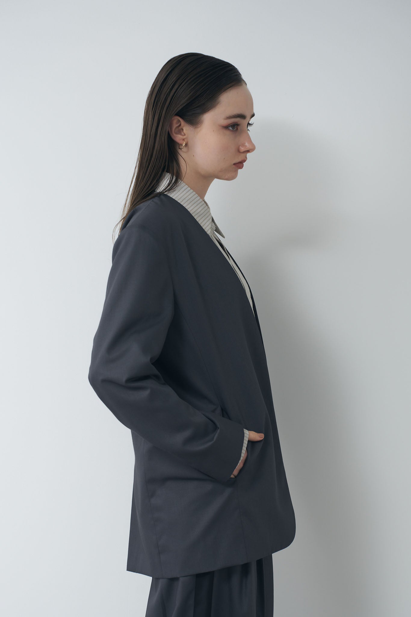 TR Collarless Jacket