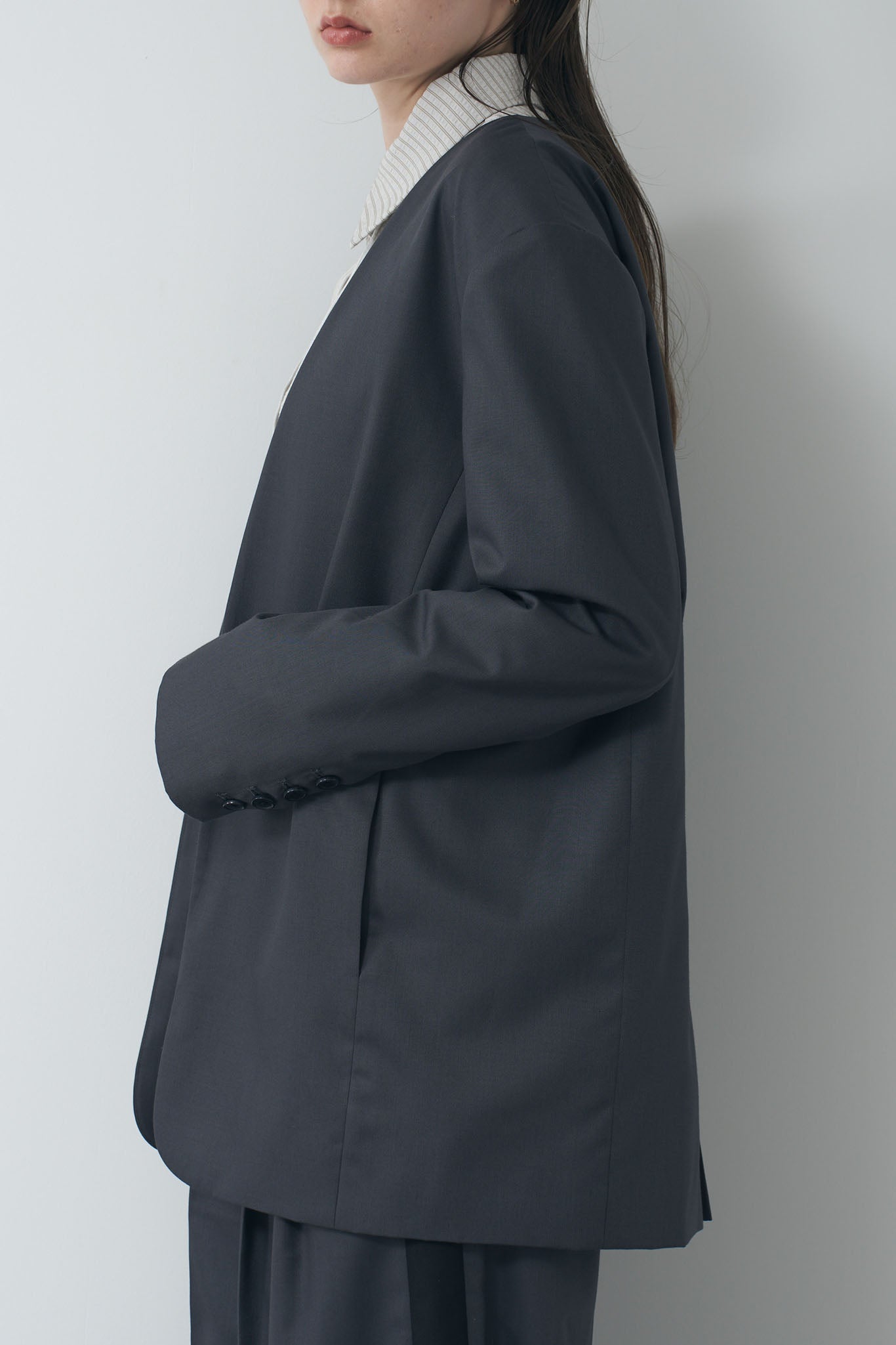 TR Collarless Jacket