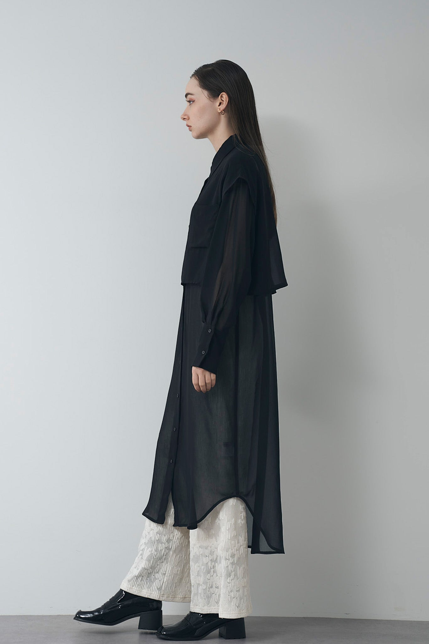 シアレイヤードシャツチュニック