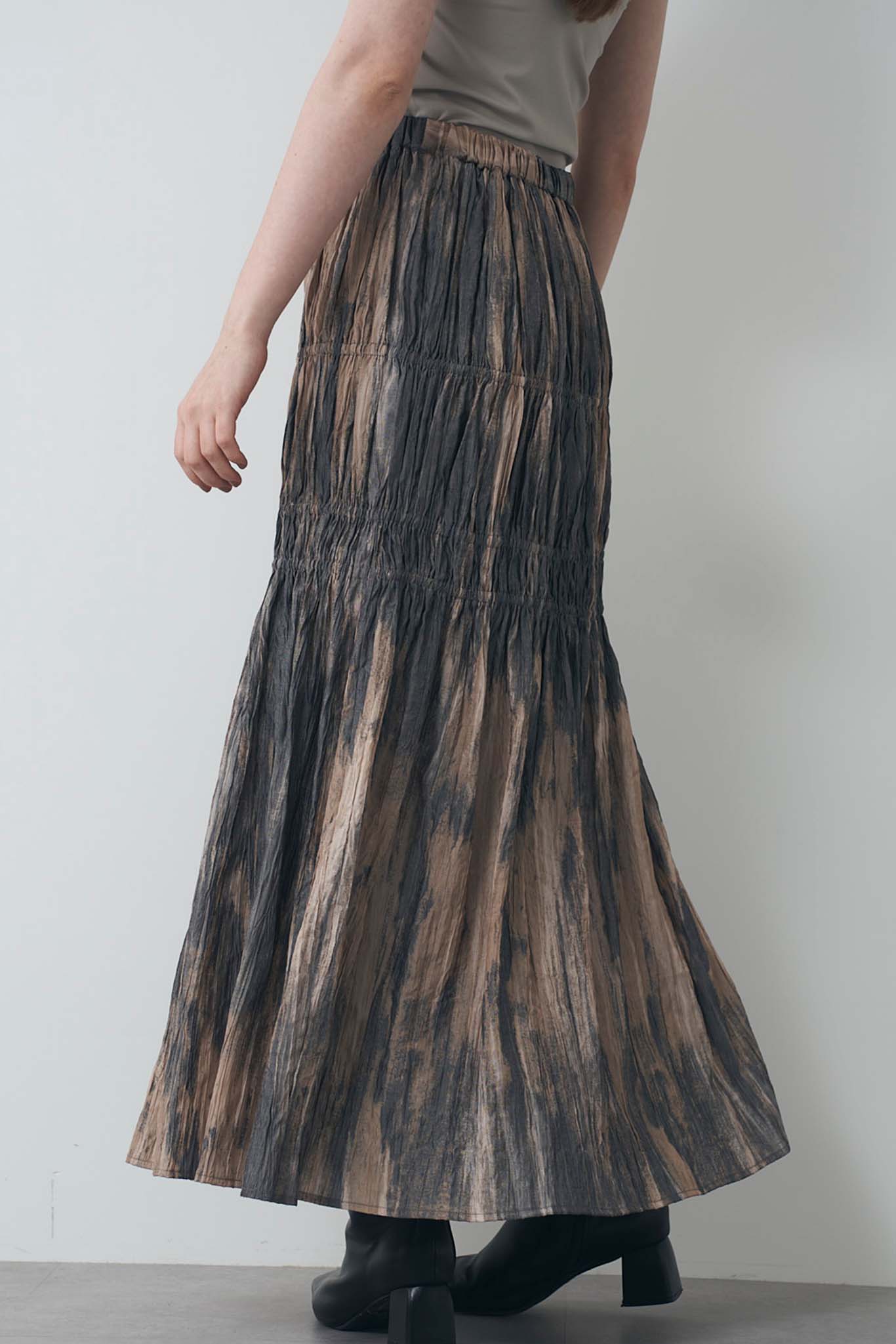 グラデプリントギャザースカート