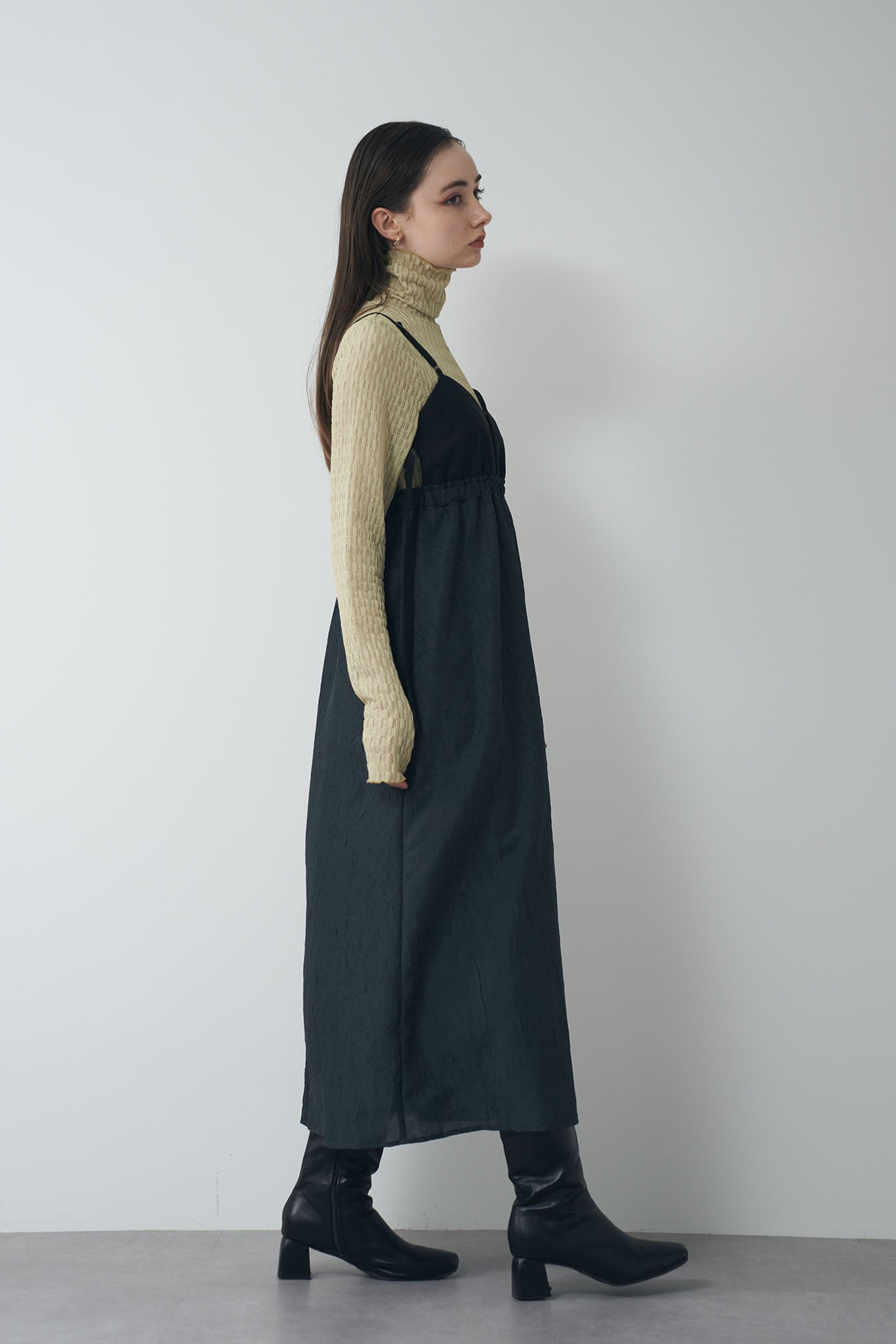 Jacquard combination camisole dress