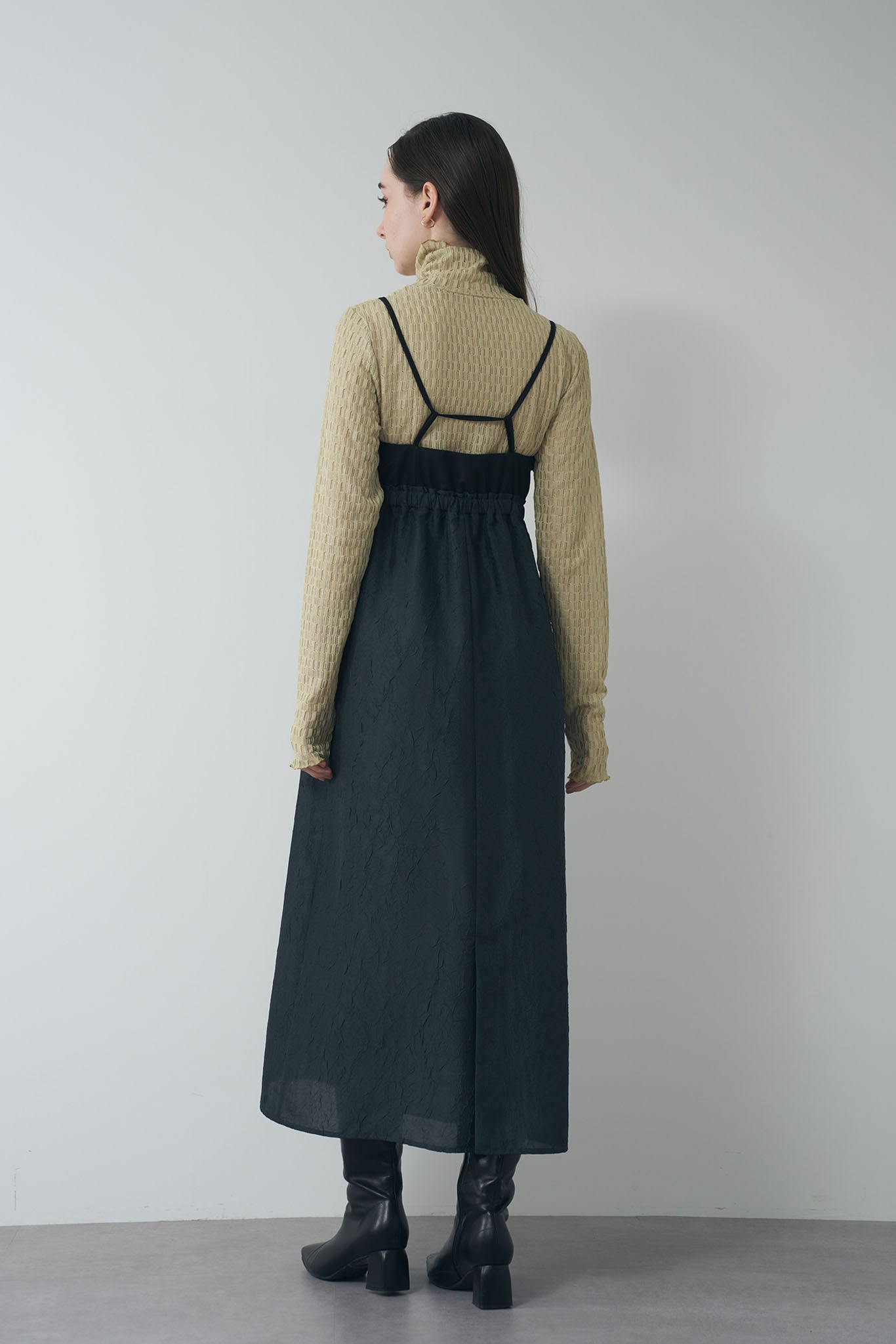 Jacquard combination camisole dress