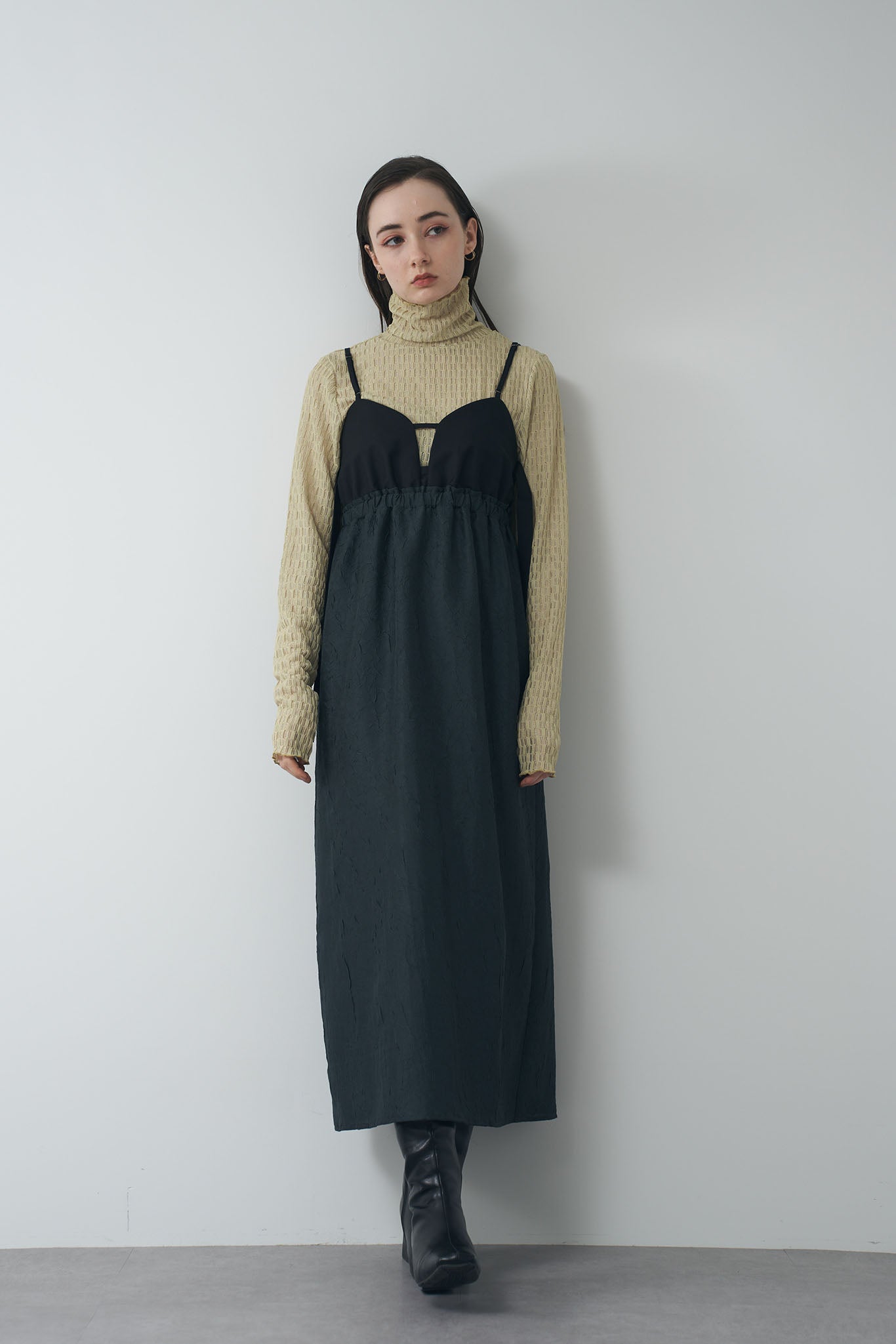 Jacquard combination camisole dress