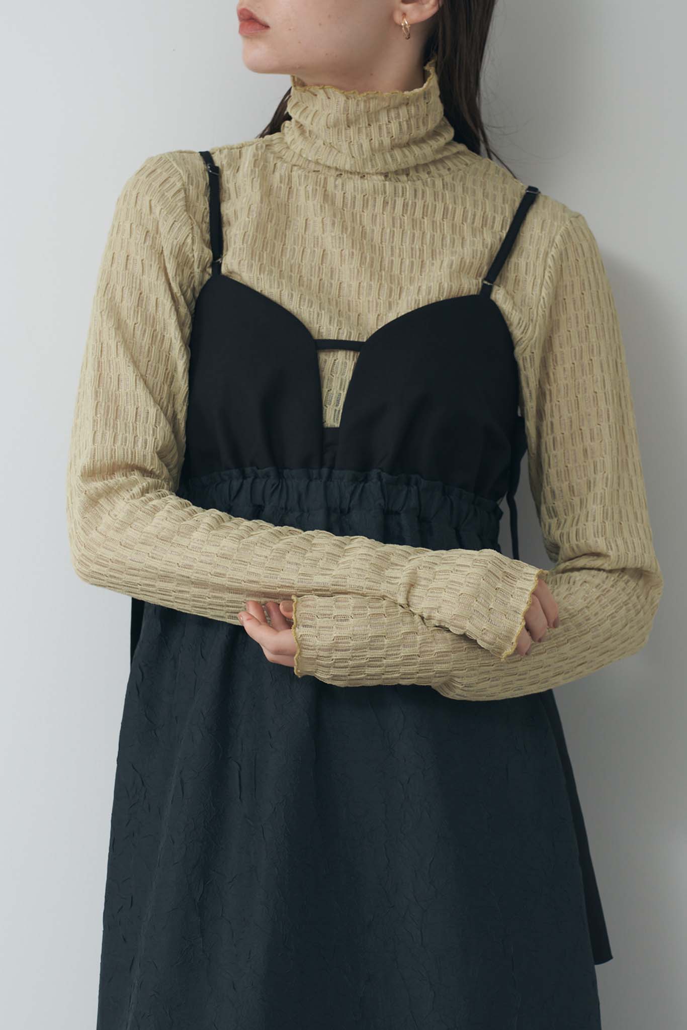 Jacquard combination camisole dress