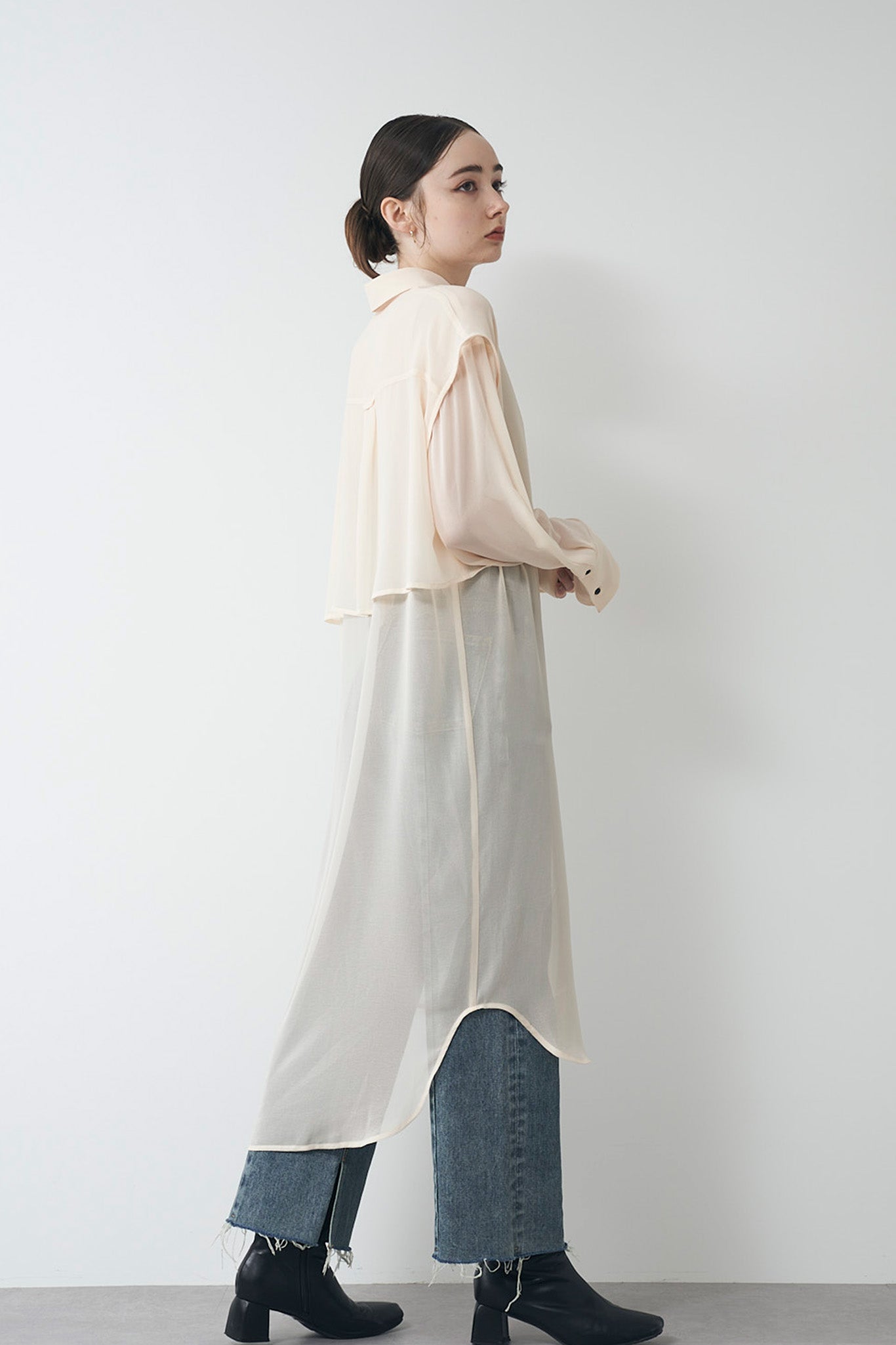シアレイヤードシャツチュニック