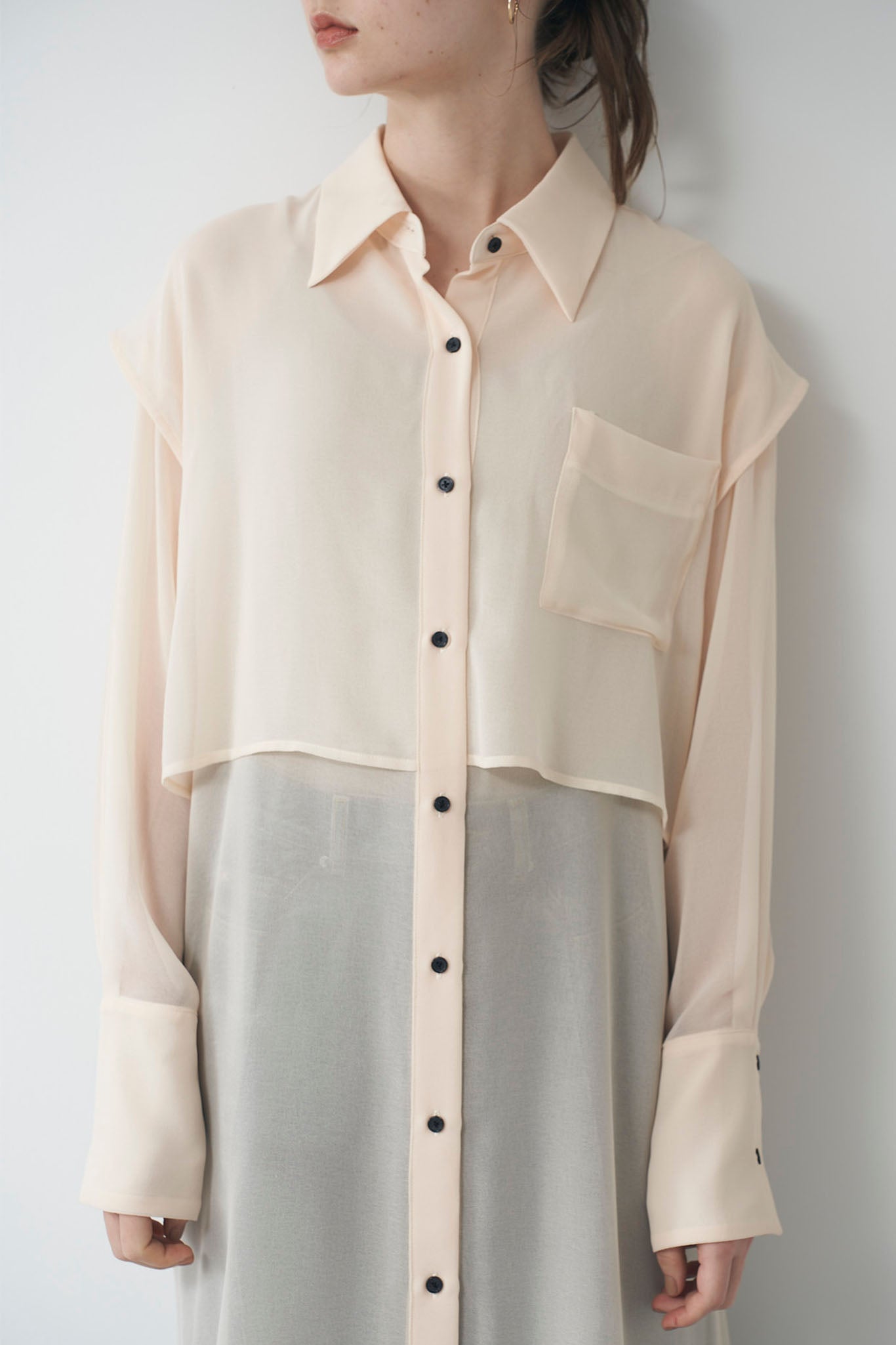 シアレイヤードシャツチュニック