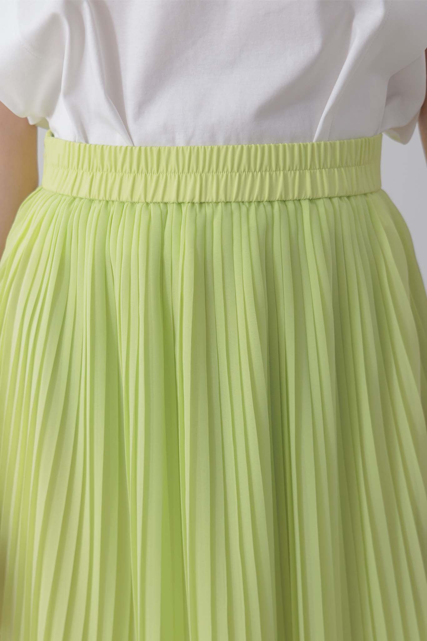 Wrap layered pleated skirt