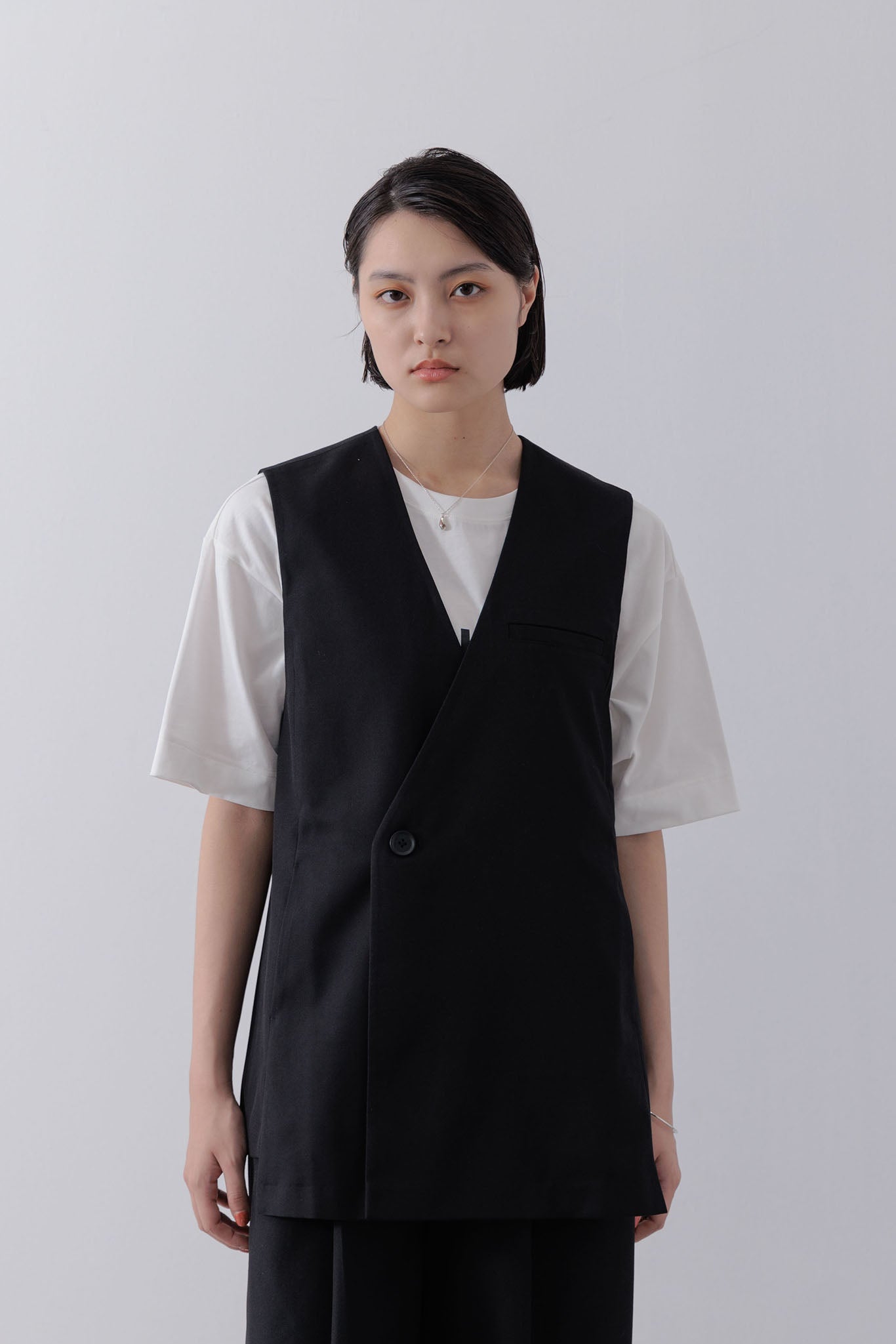 No collar gilet