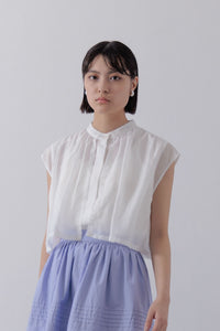 Sleeveless Cape Blouse