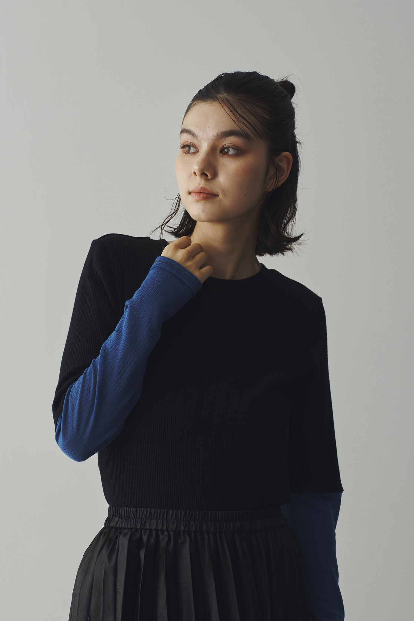 Bicolor ribbed top