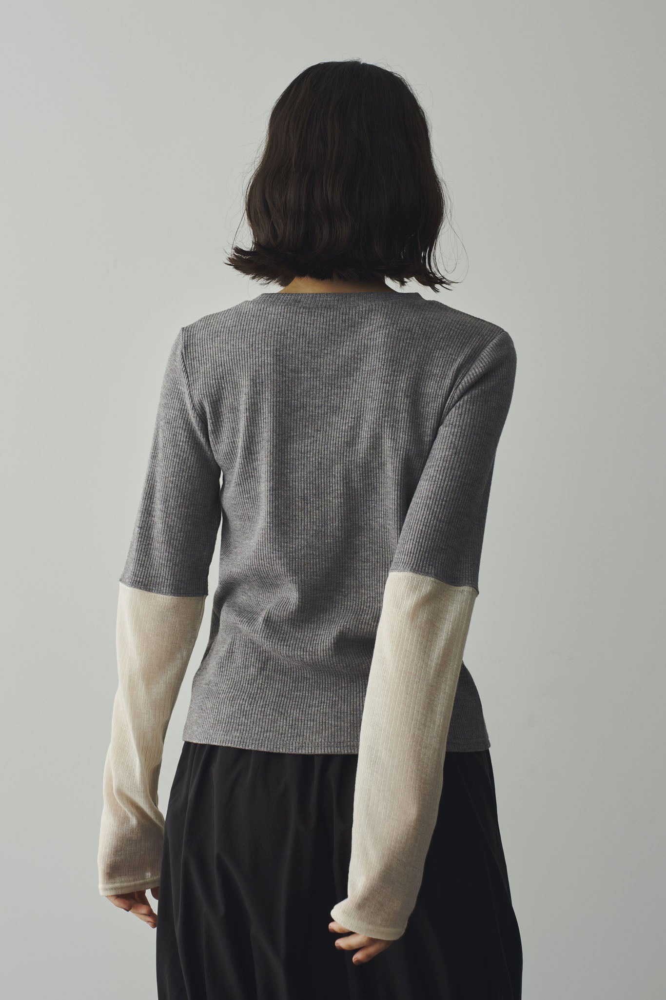 Bicolor ribbed top
