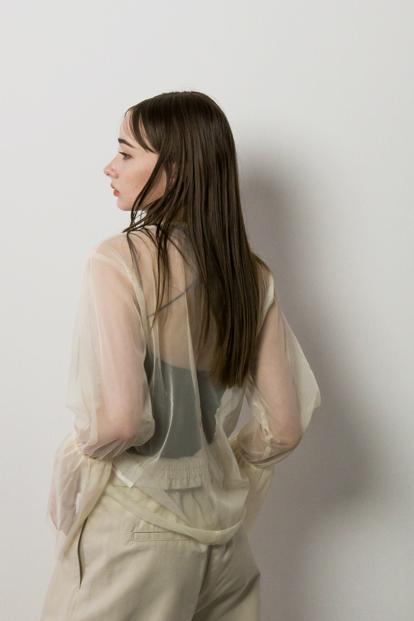 シアーチュールギャザートップス