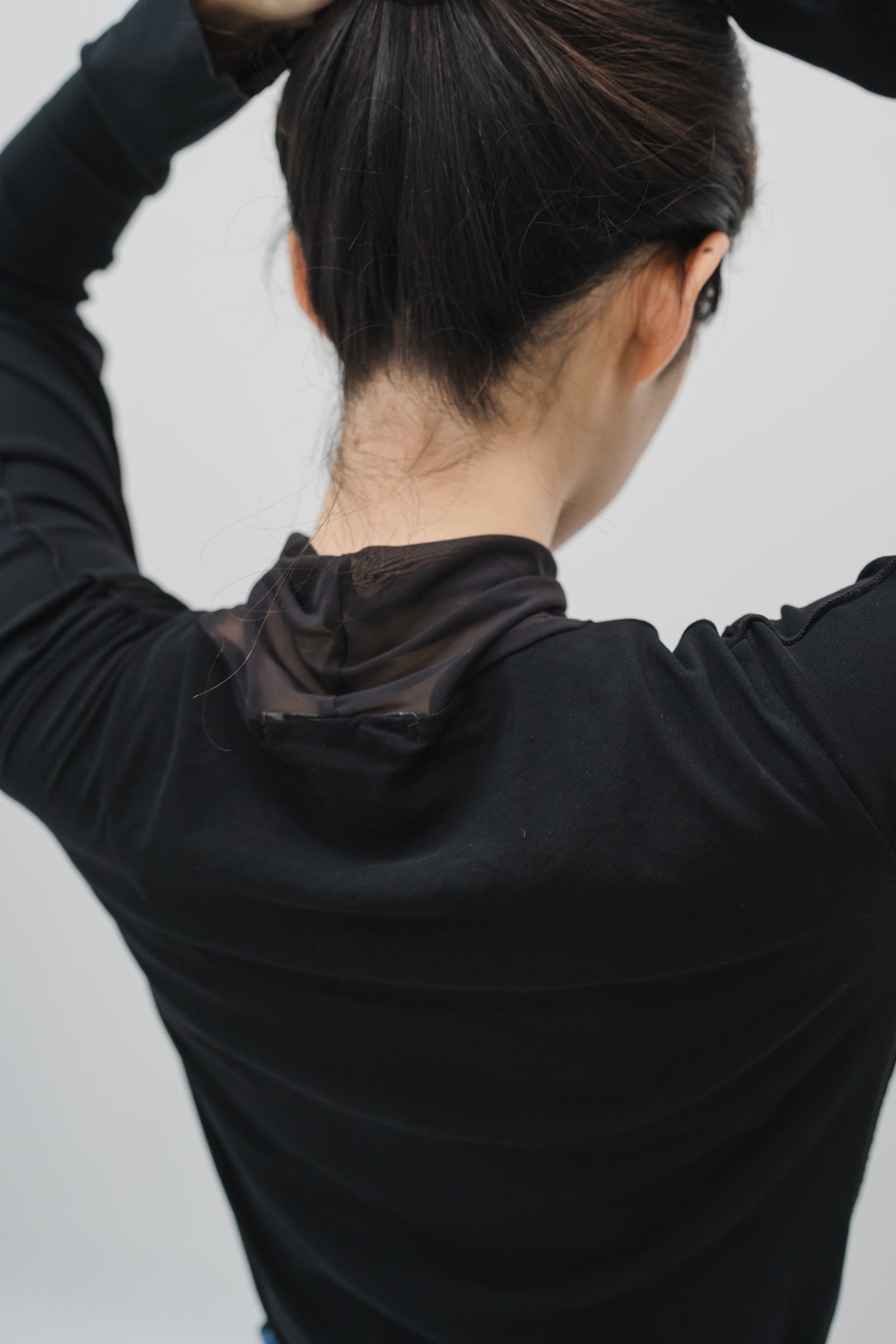 Sheer layered tulle top
