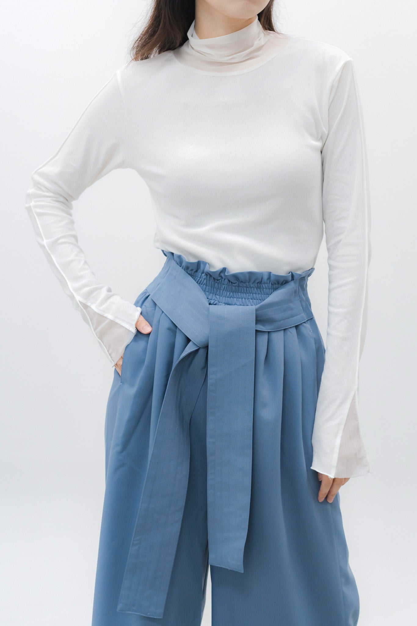 Sheer layered tulle top