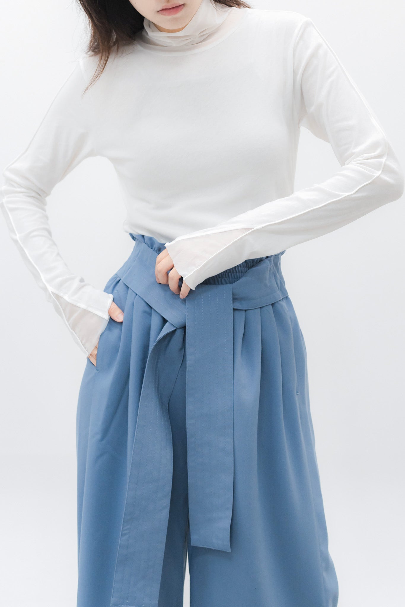Sheer layered tulle top