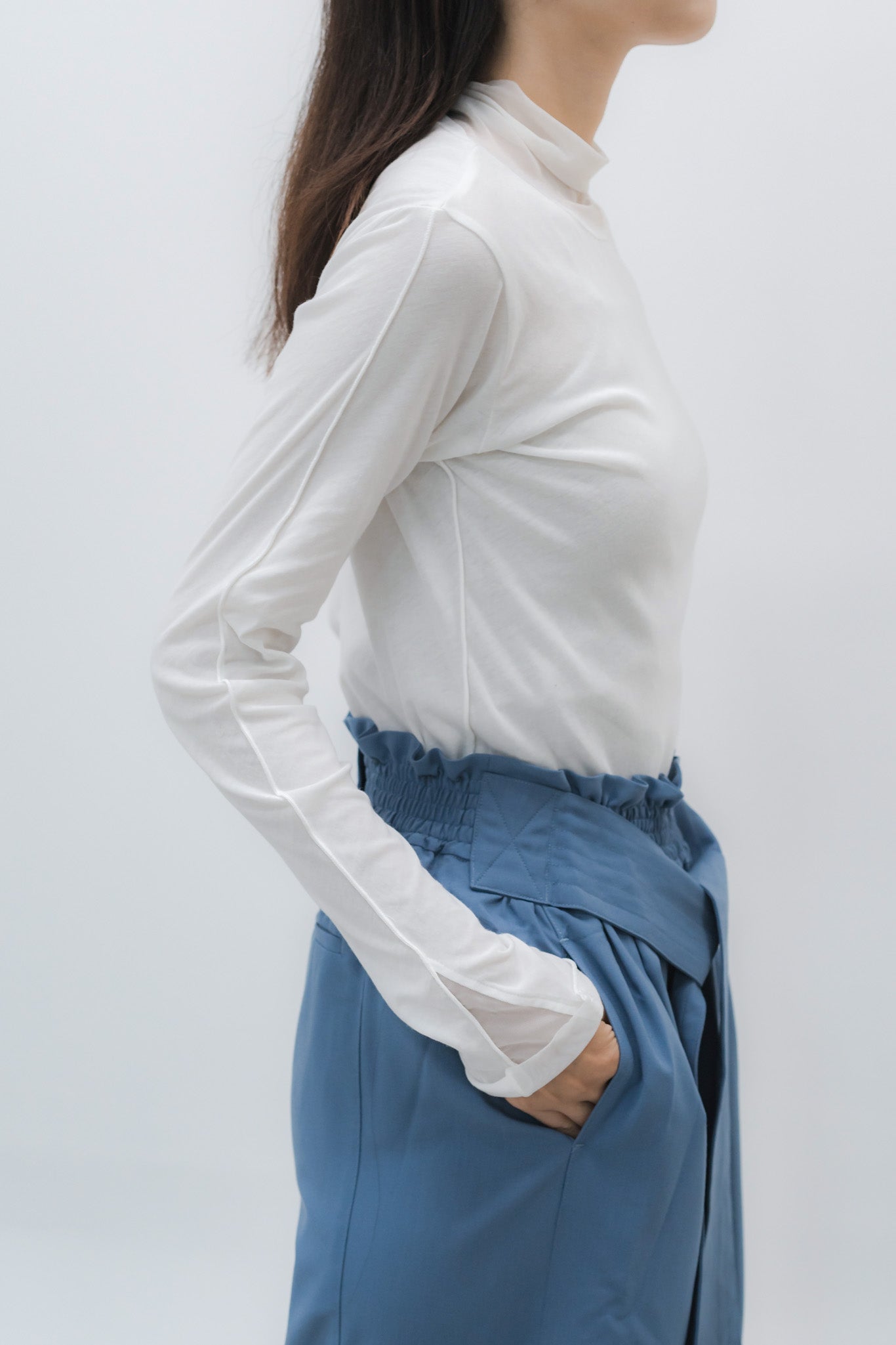 Sheer layered tulle top