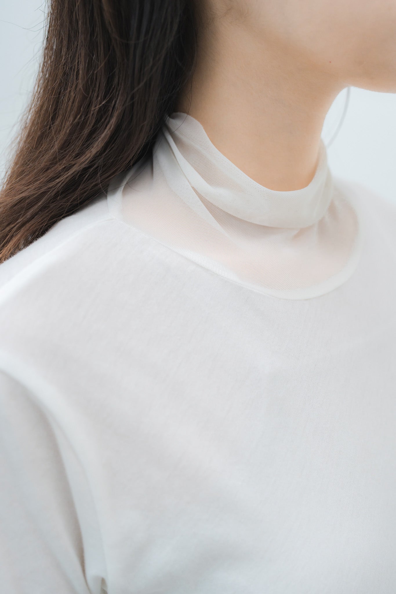 Sheer layered tulle top