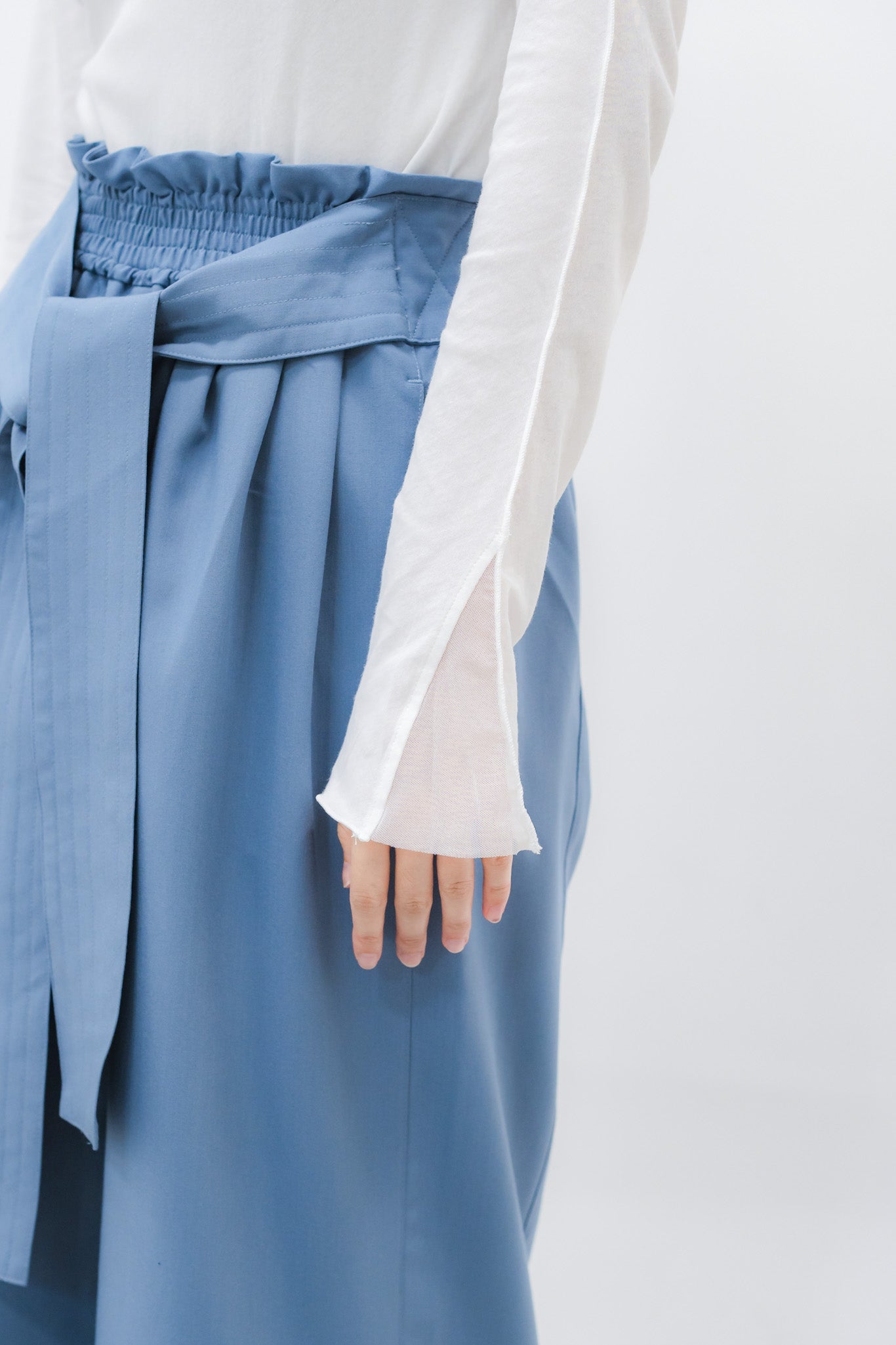 Sheer layered tulle top