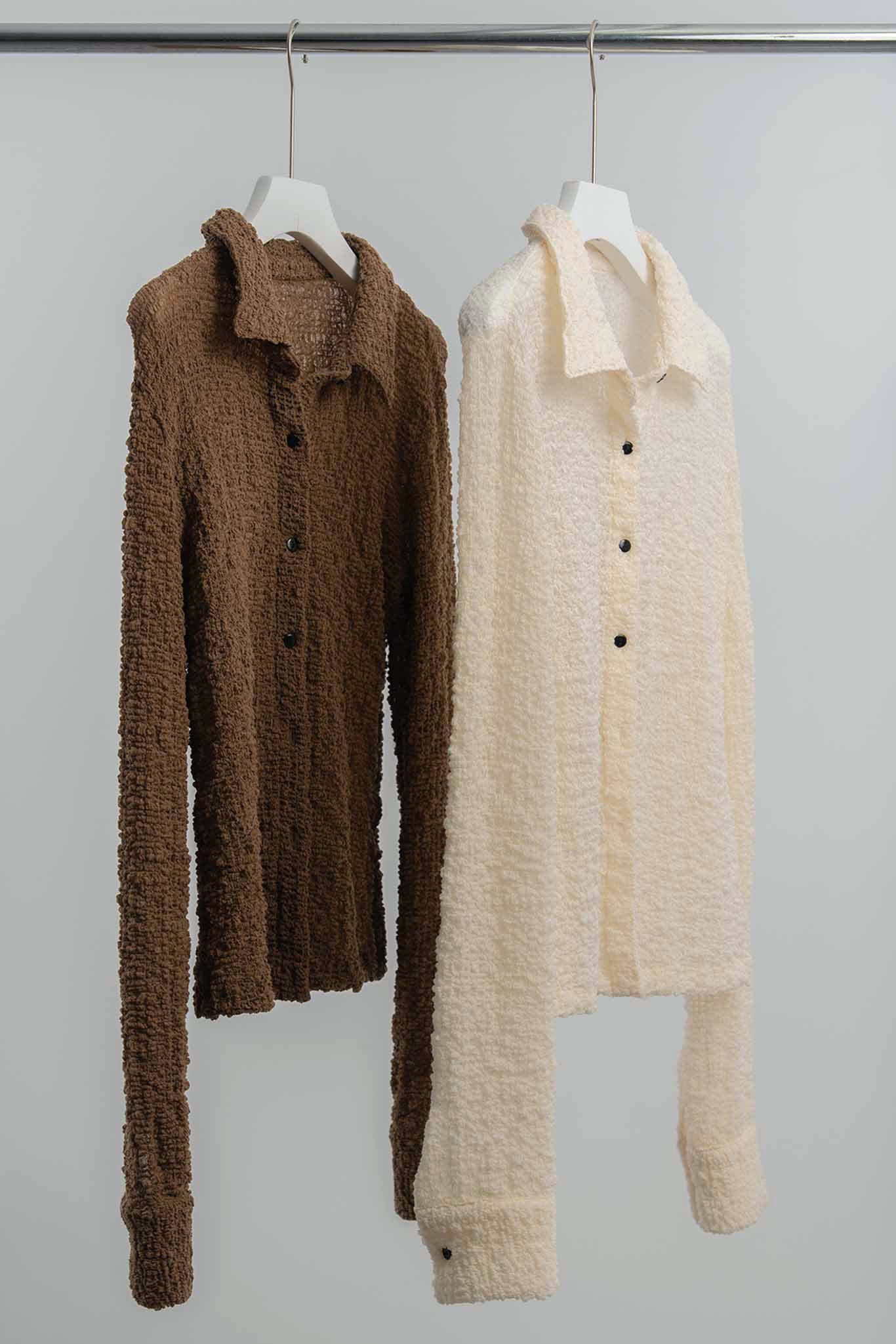 カットレースシアシャツ