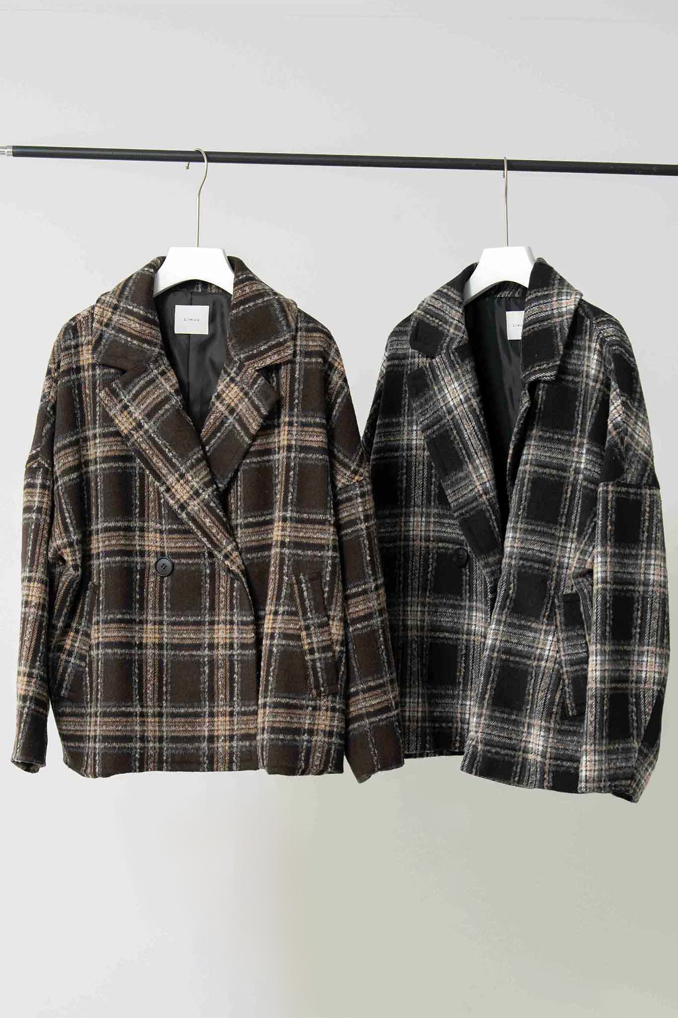 チェックピーコート