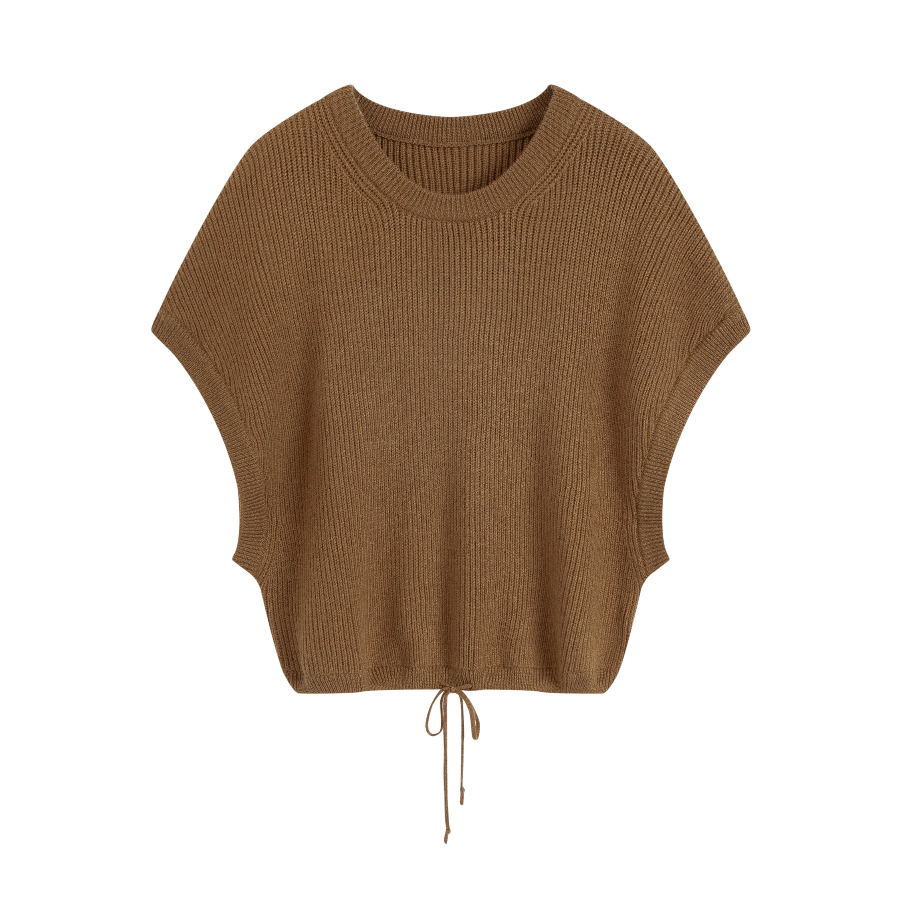 Cropped knit gilet