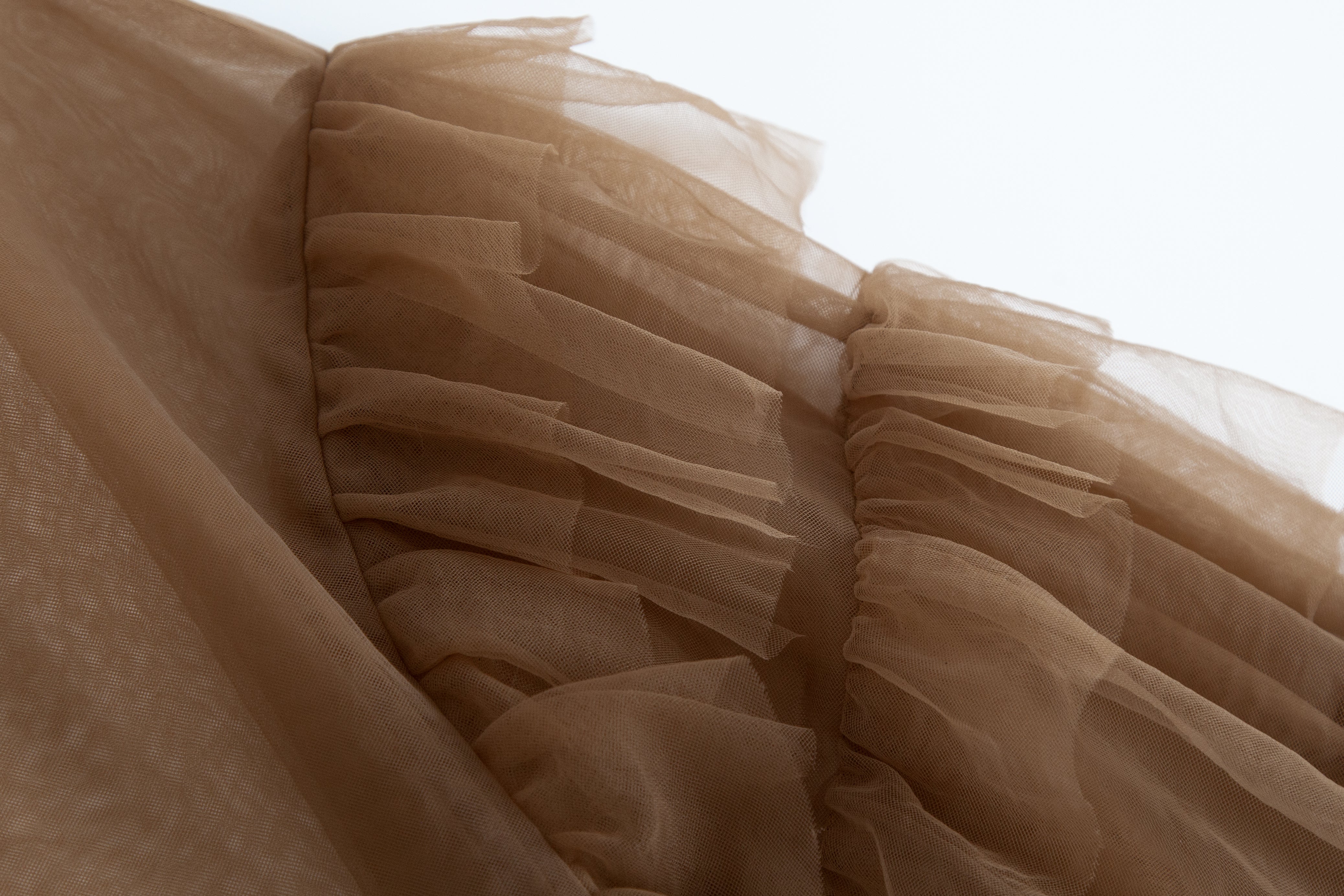 ラッフルチュールトップス